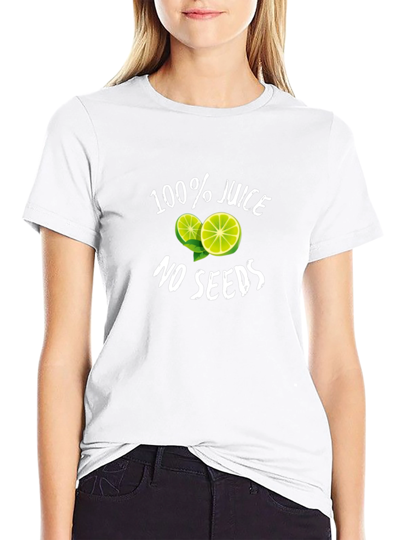100% Juice No Seeds Black Graphic Tee