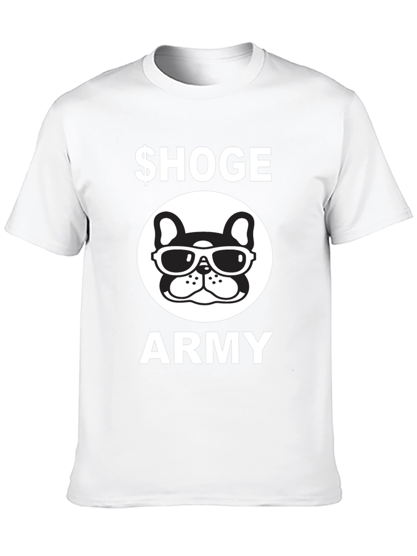 $Hoge Army Black Graphic Tee - Bulldog with Sunglasses