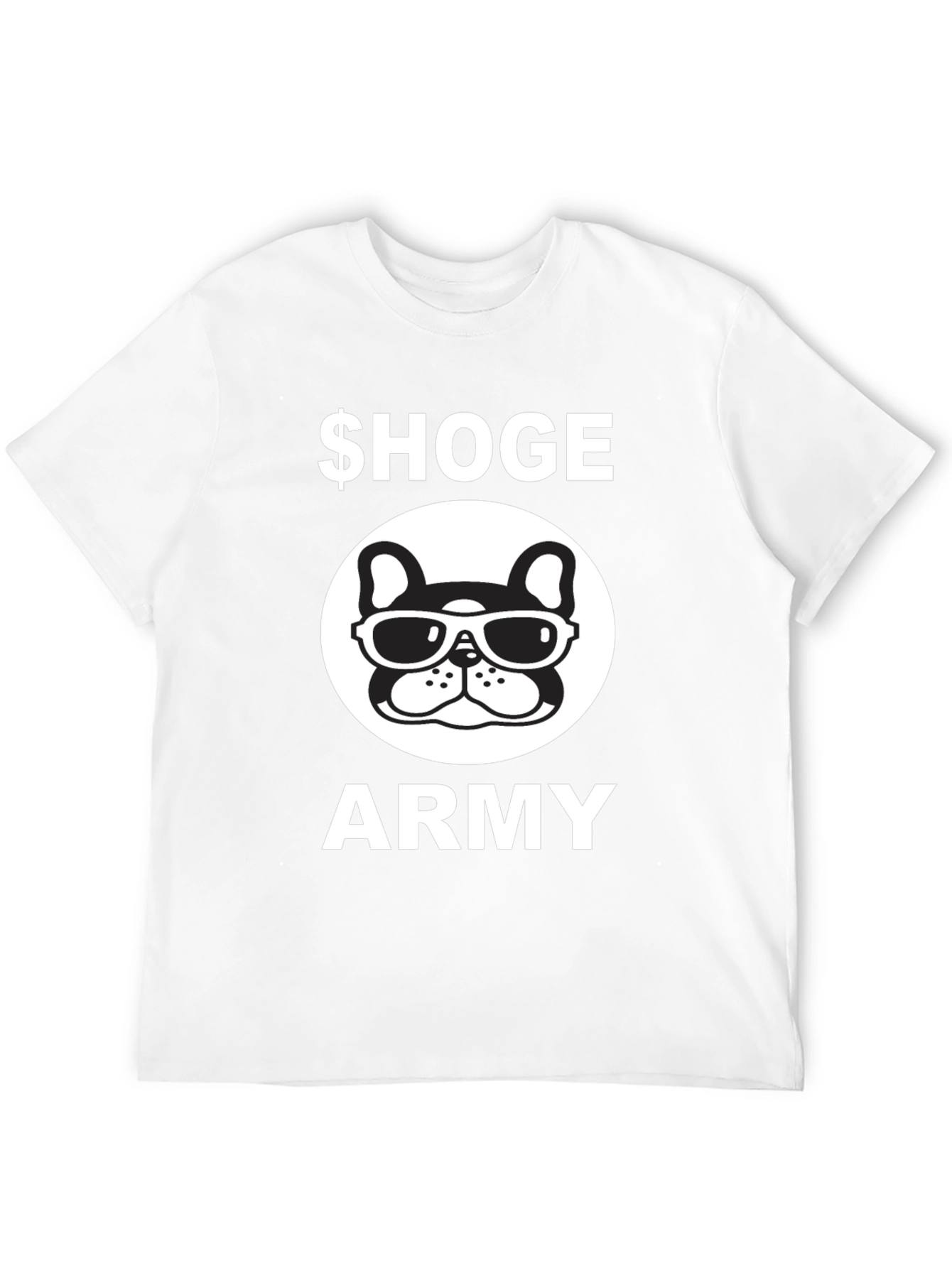 $Hoge Army Black Graphic Tee - Bulldog with Sunglasses