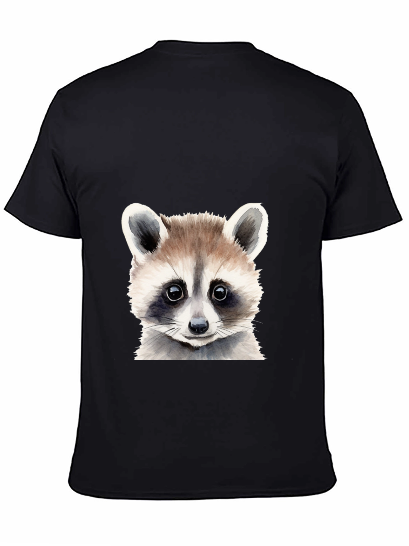 Raccoon Graphic Tee - Soft Cotton Black T-Shirt