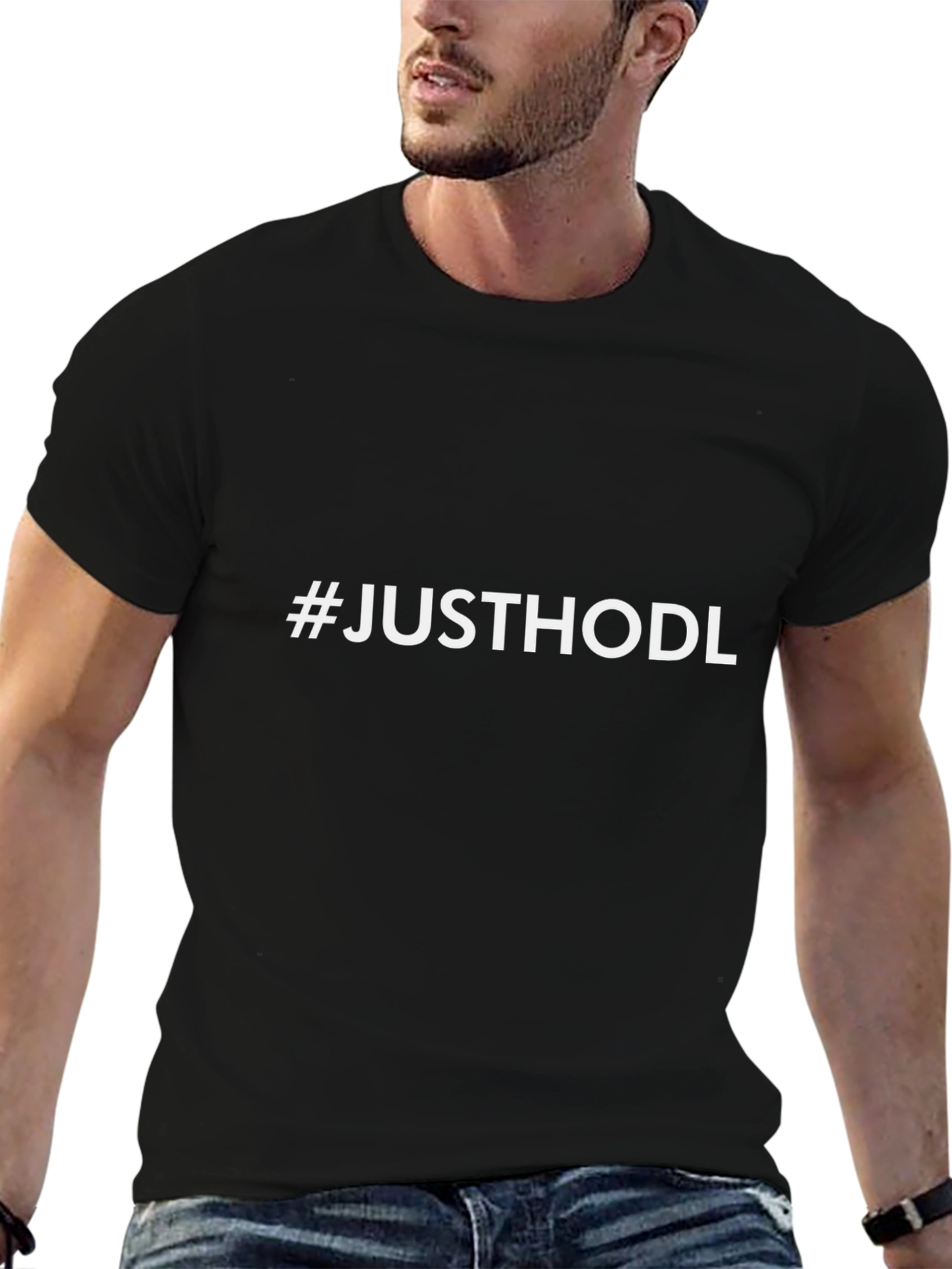 #JUSTHODL Crypto Investor T-Shirt - Black Cotton Tee
