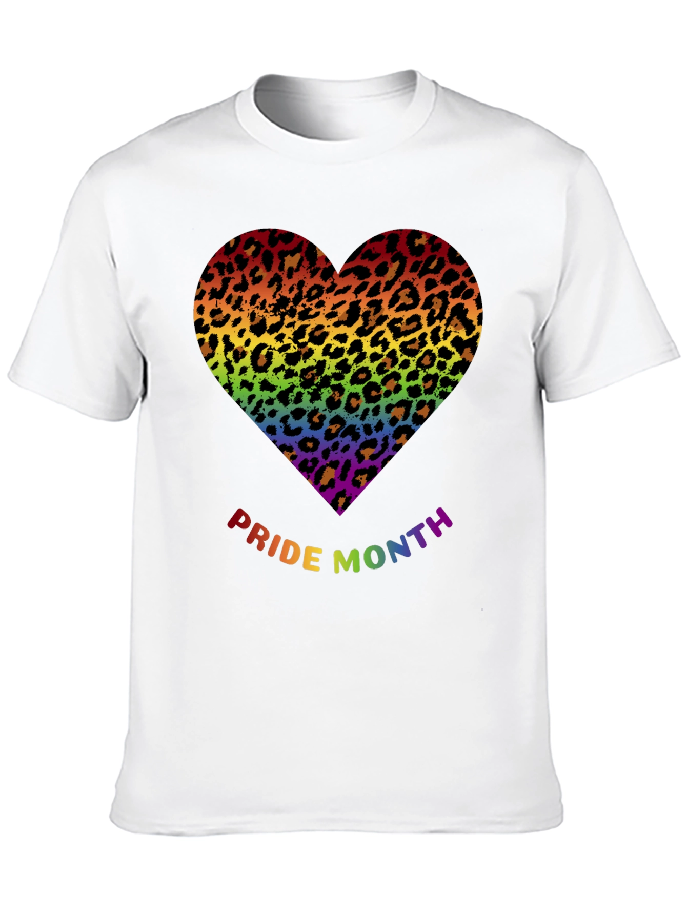 Pride Month Leopard Heart T-Shirt