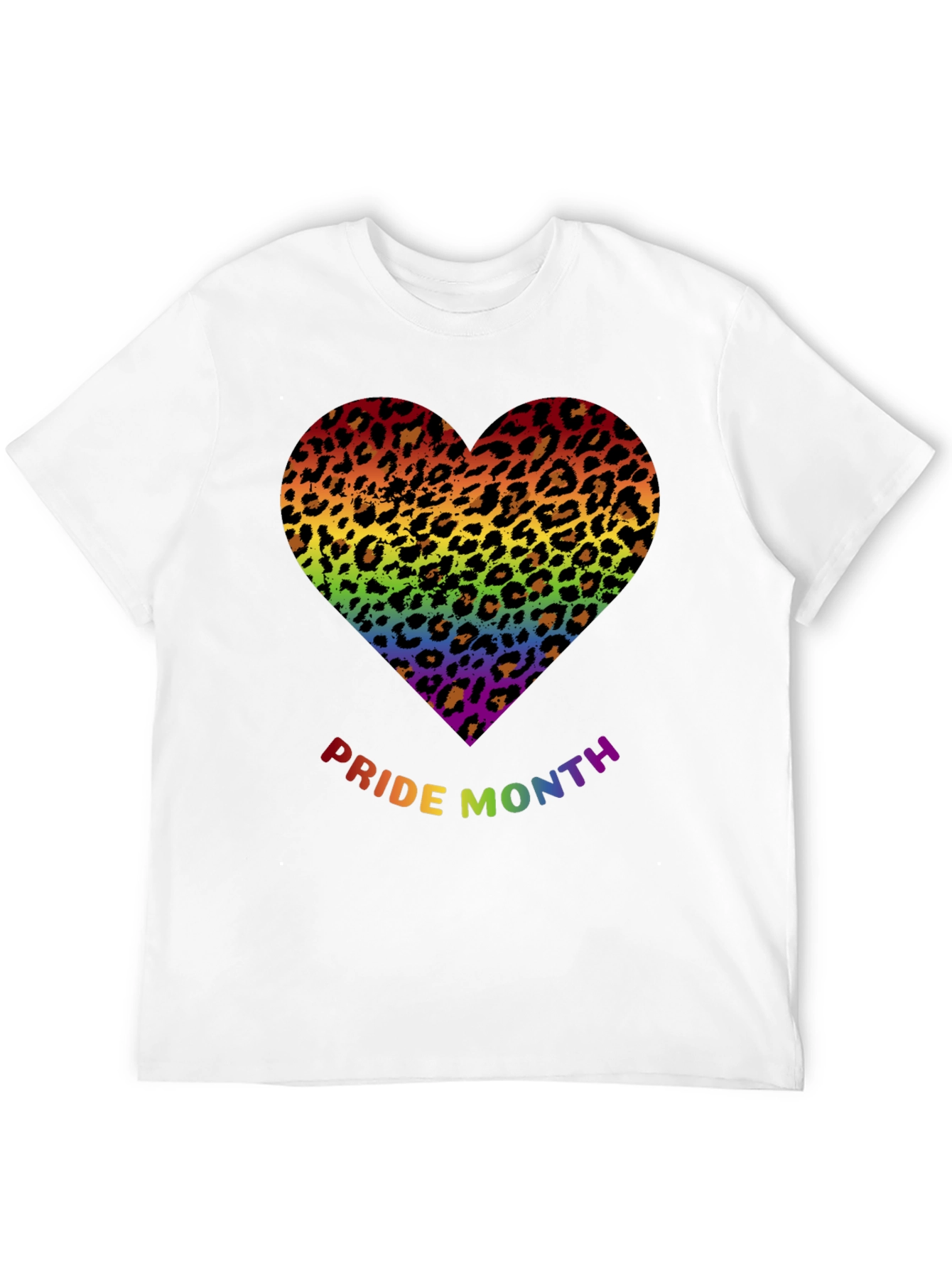 Pride Month Leopard Heart T-Shirt