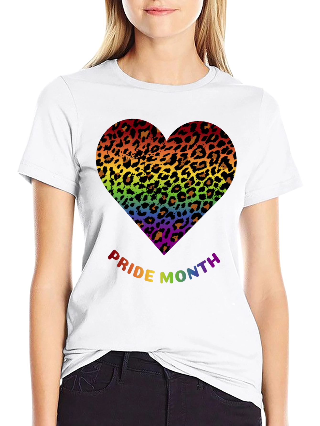 Pride Month Leopard Heart T-Shirt