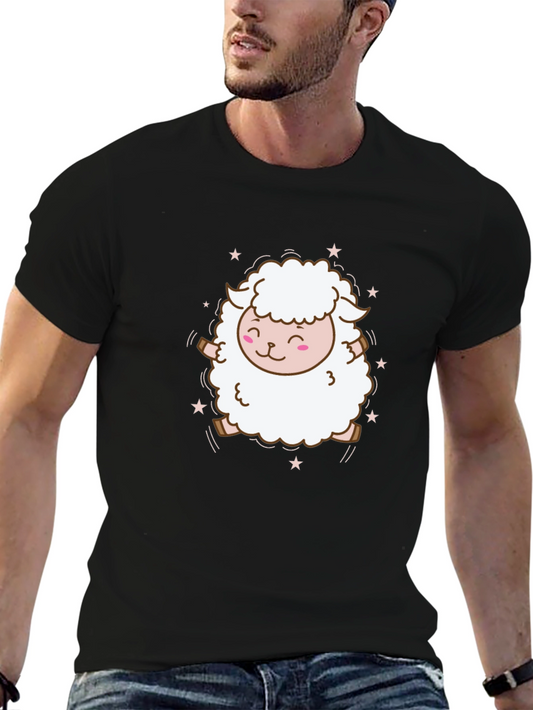 Cute Sheep Graphic Tee - Soft Cotton Blend