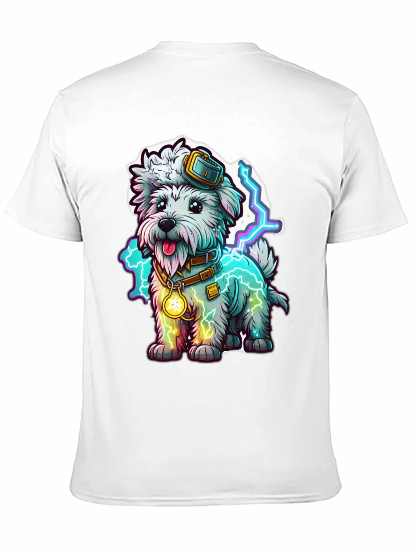 Dog Graphic T-Shirt - Electric Pup Design