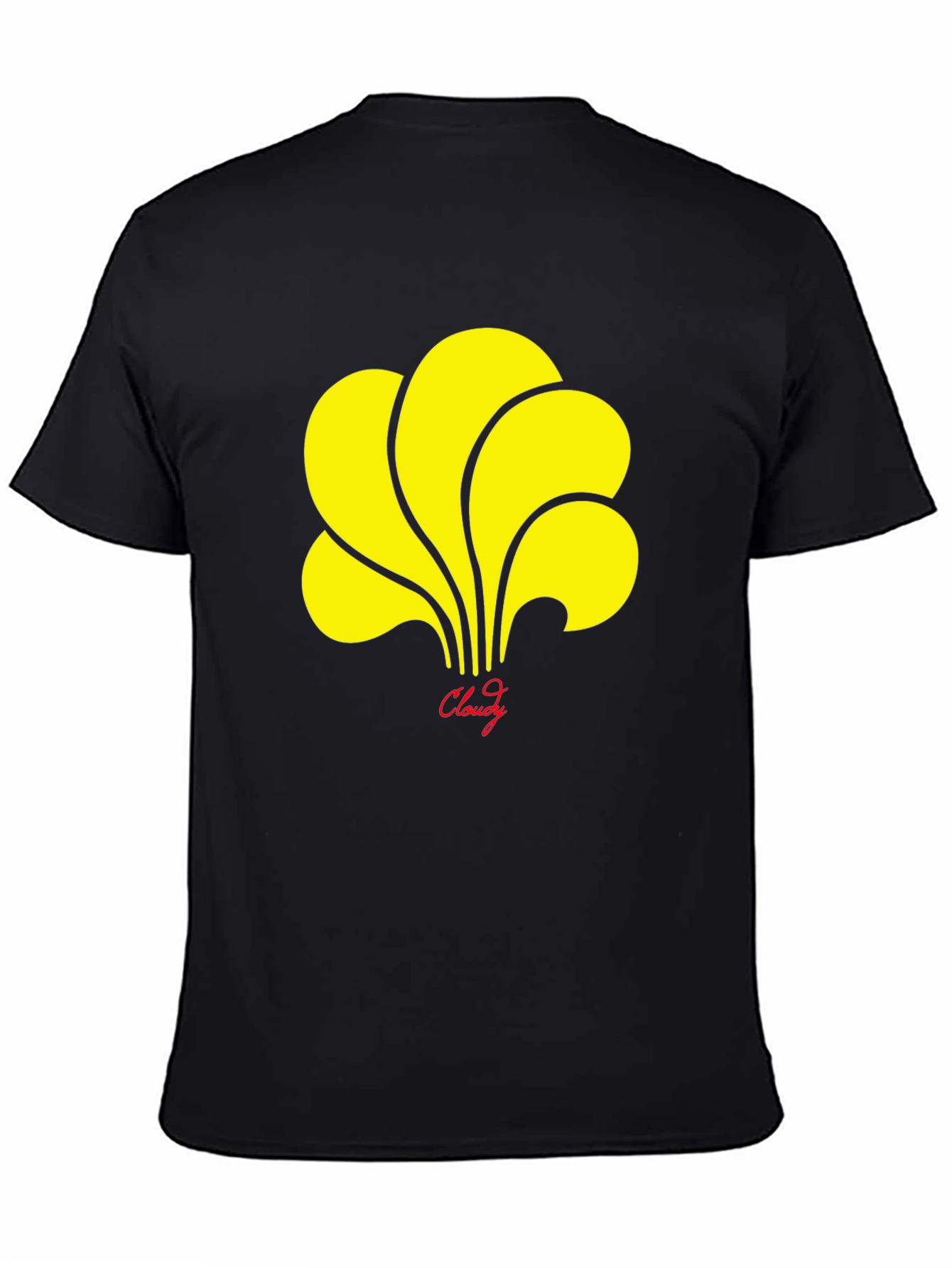 Cloudy Graphic T-Shirt - Stylish Black Tee