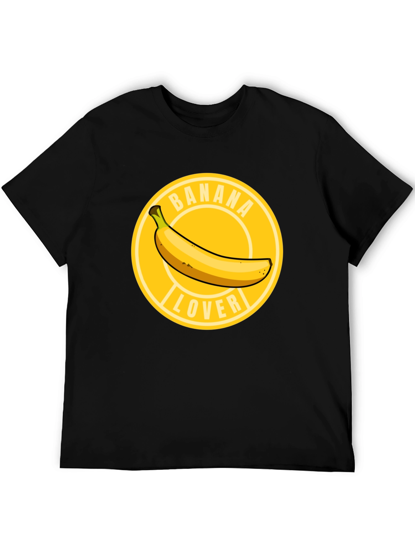 Banana Lover Graphic Tee - Casual Black T-Shirt
