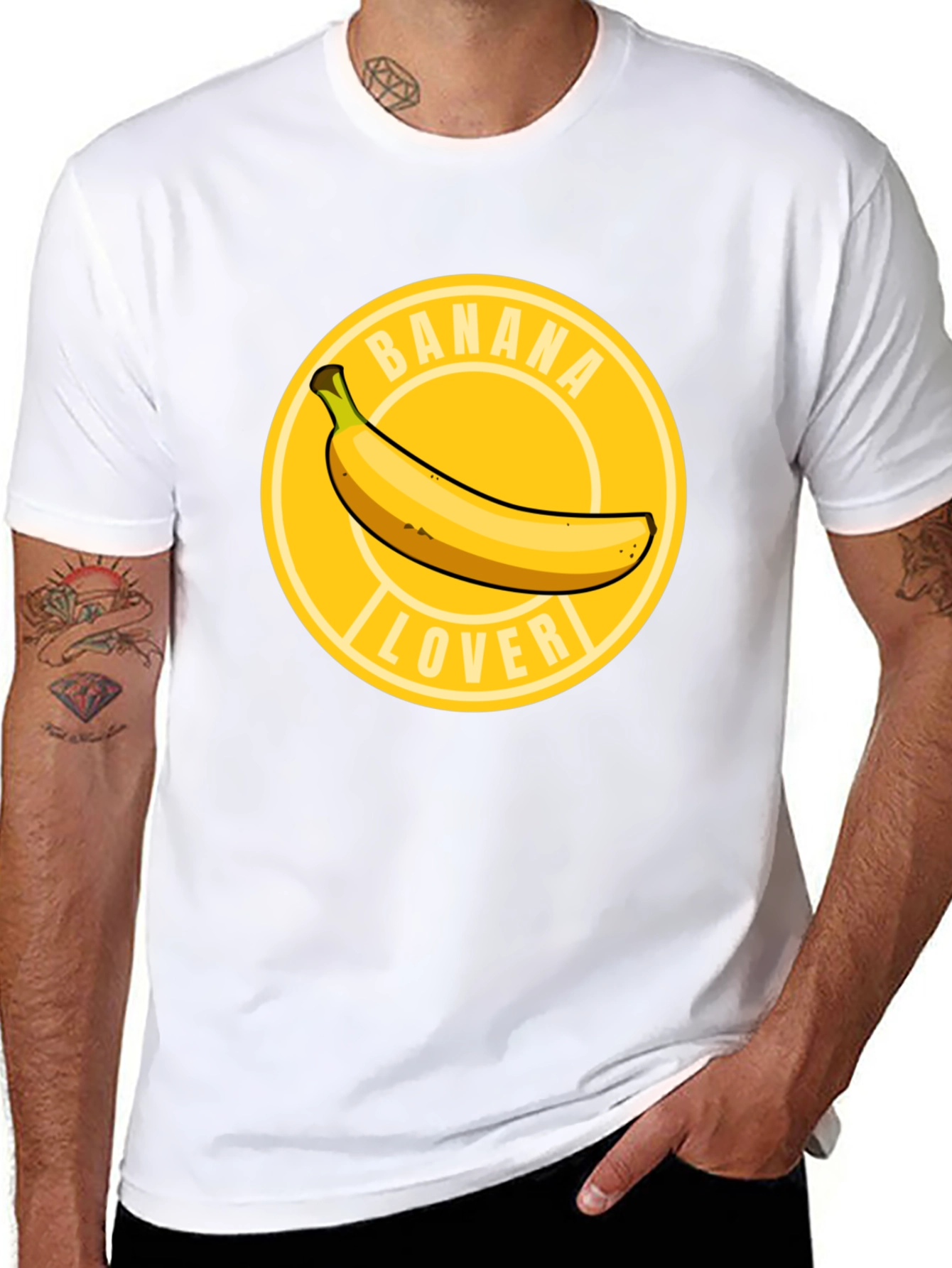 Banana Lover Graphic Tee - Casual Black T-Shirt