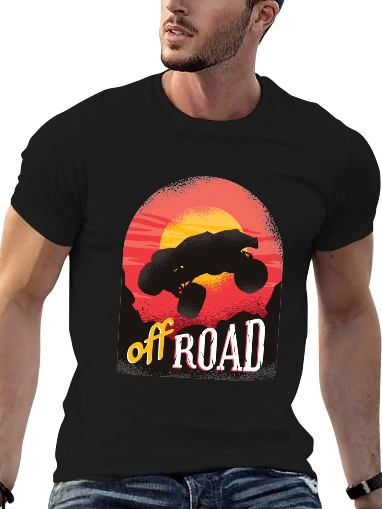 Off Road Adventure Black Graphic T-Shirt
