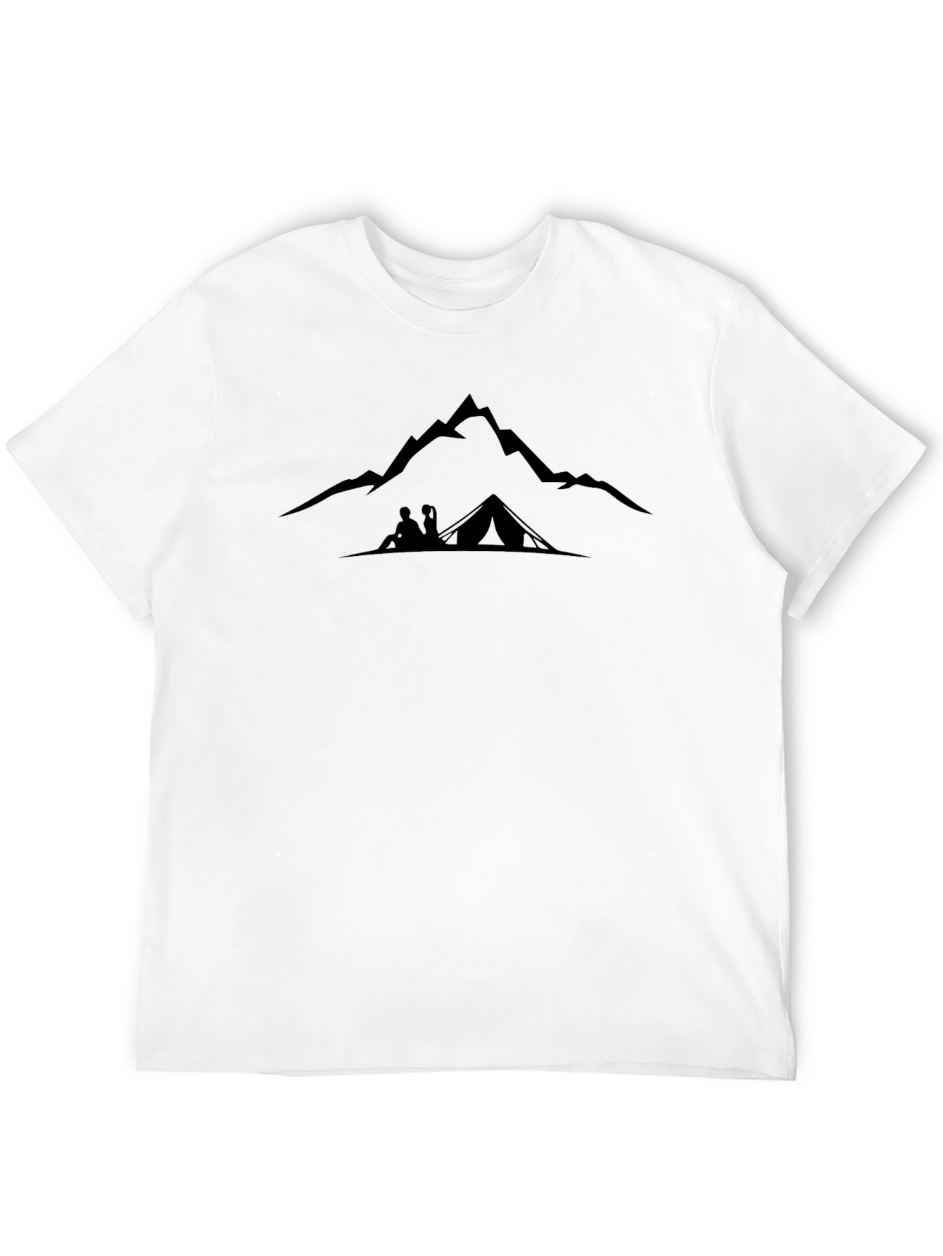 Mountain Camping Graphic Tee - Black