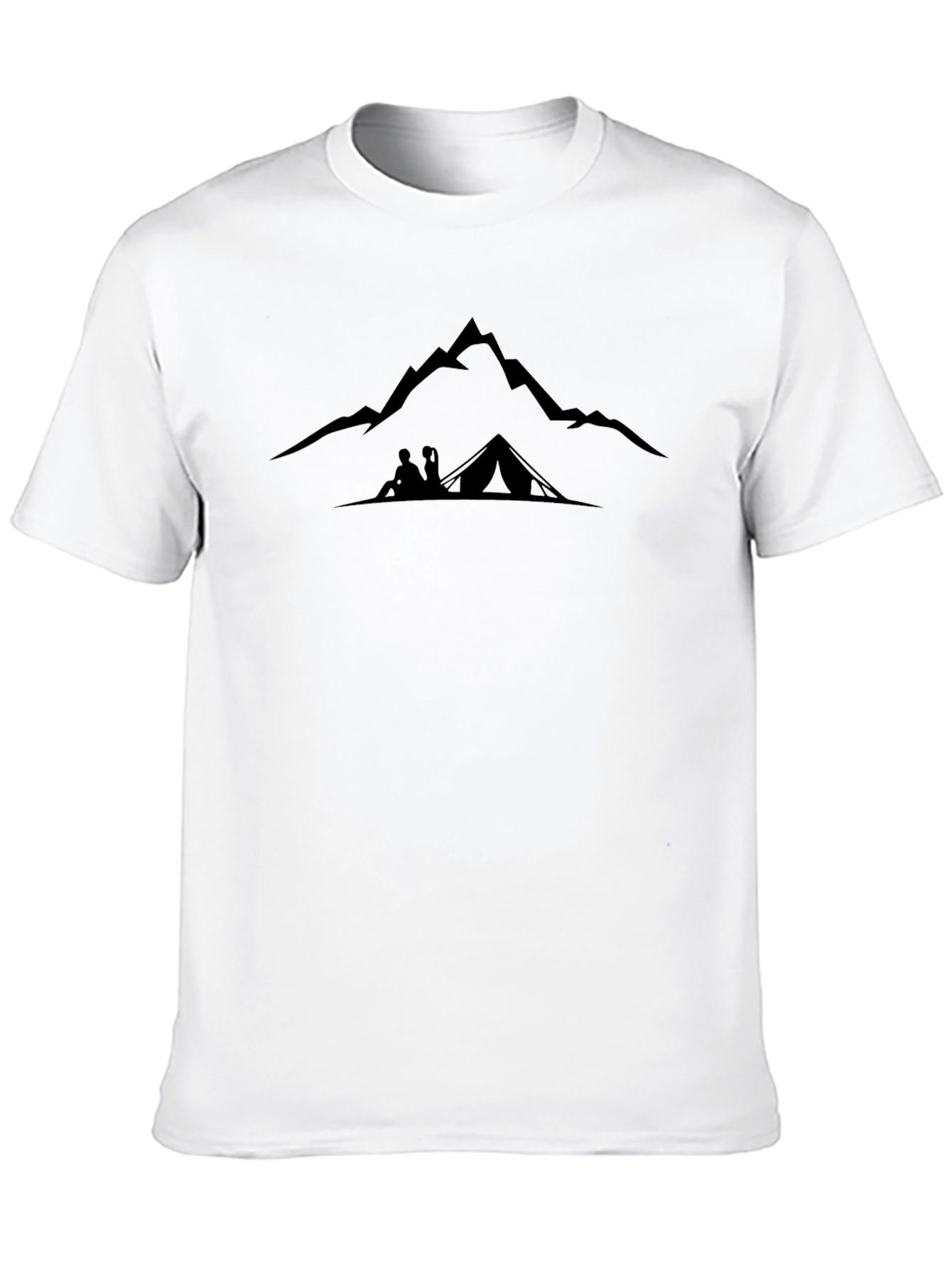 Mountain Camping Graphic Tee - Black