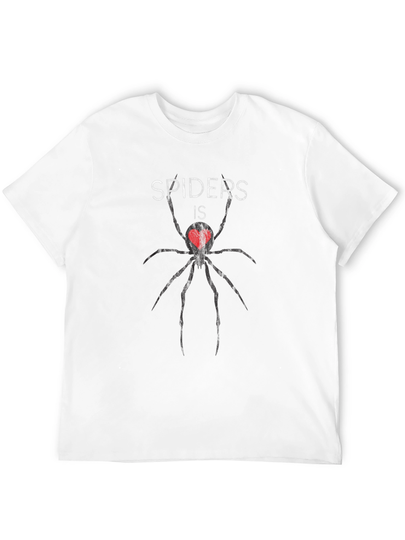 Spiders Is Love T-Shirt - Black Spider Heart Tee