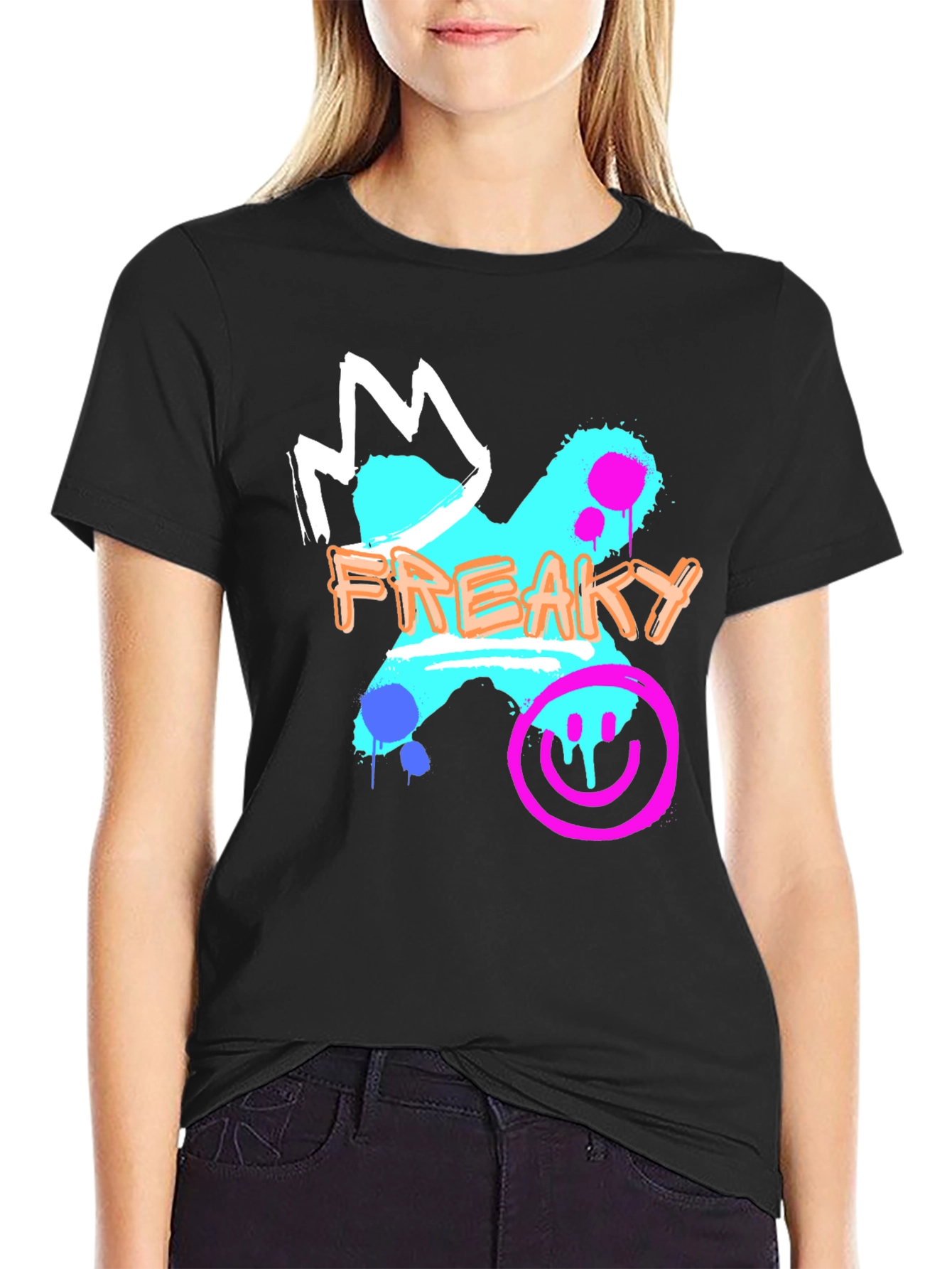 Freaky Graphic Print Crew Neck T-Shirt