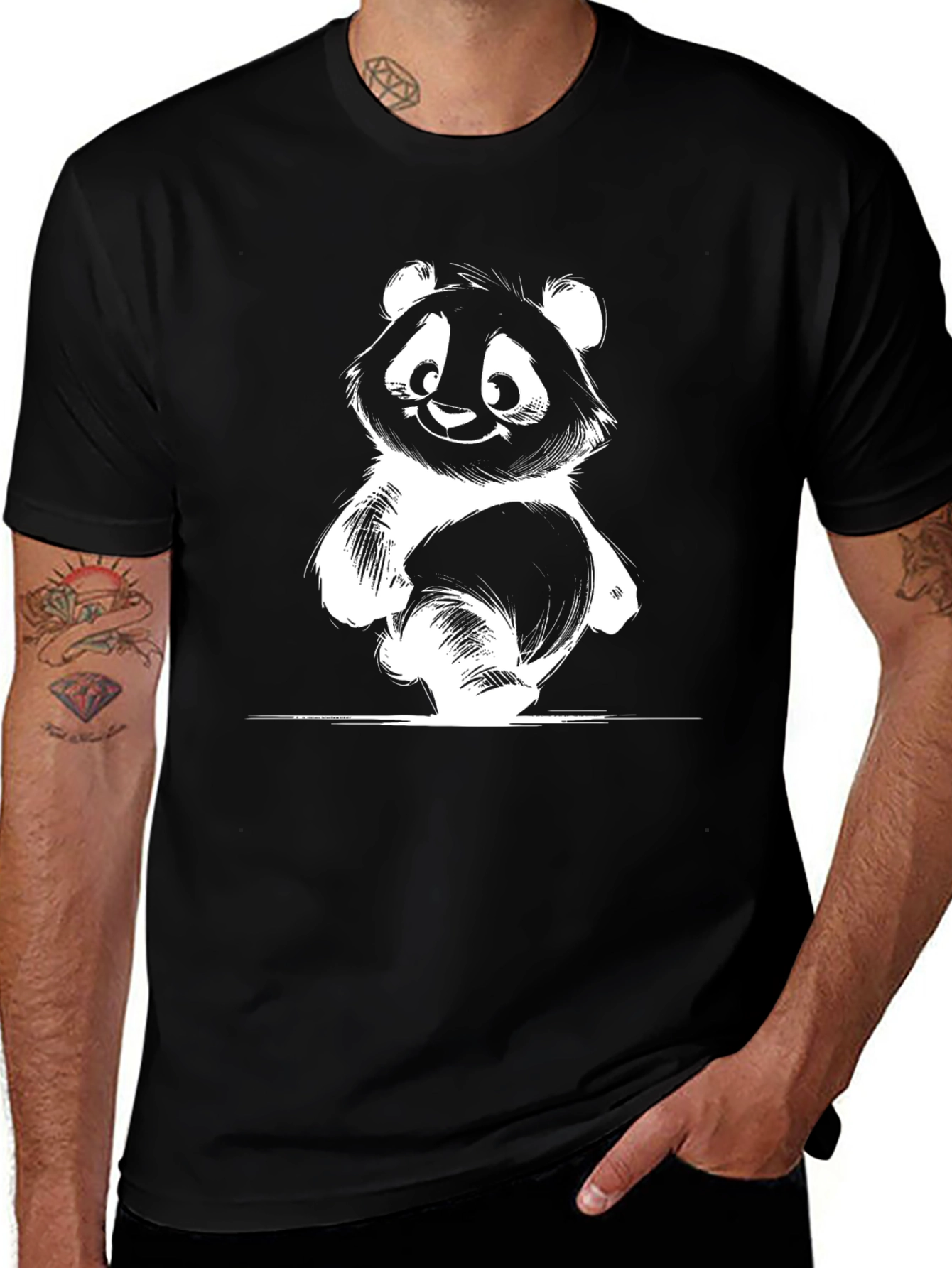Black Panda Graphic Tee