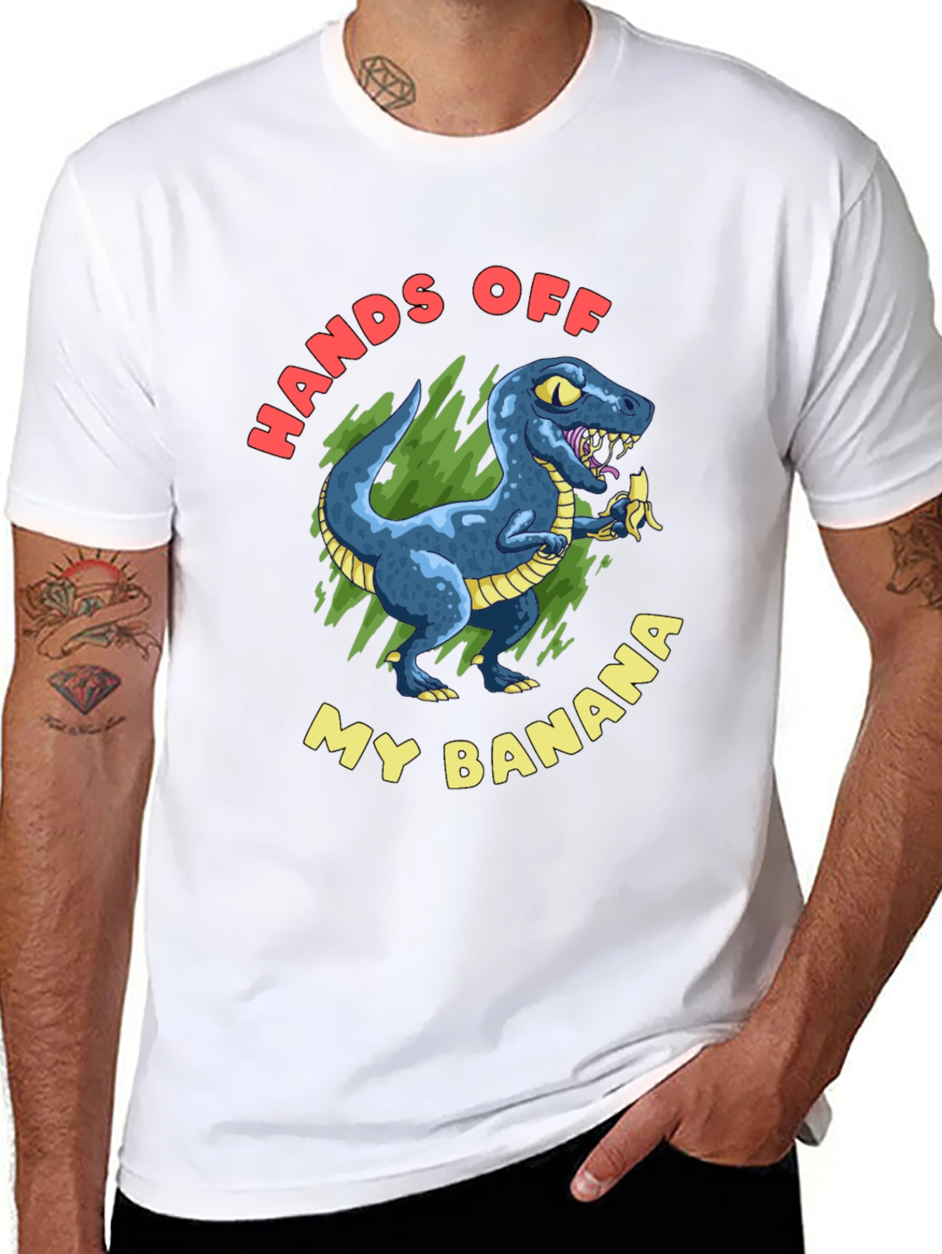 Hands Off My Banana T-Rex Graphic Tee