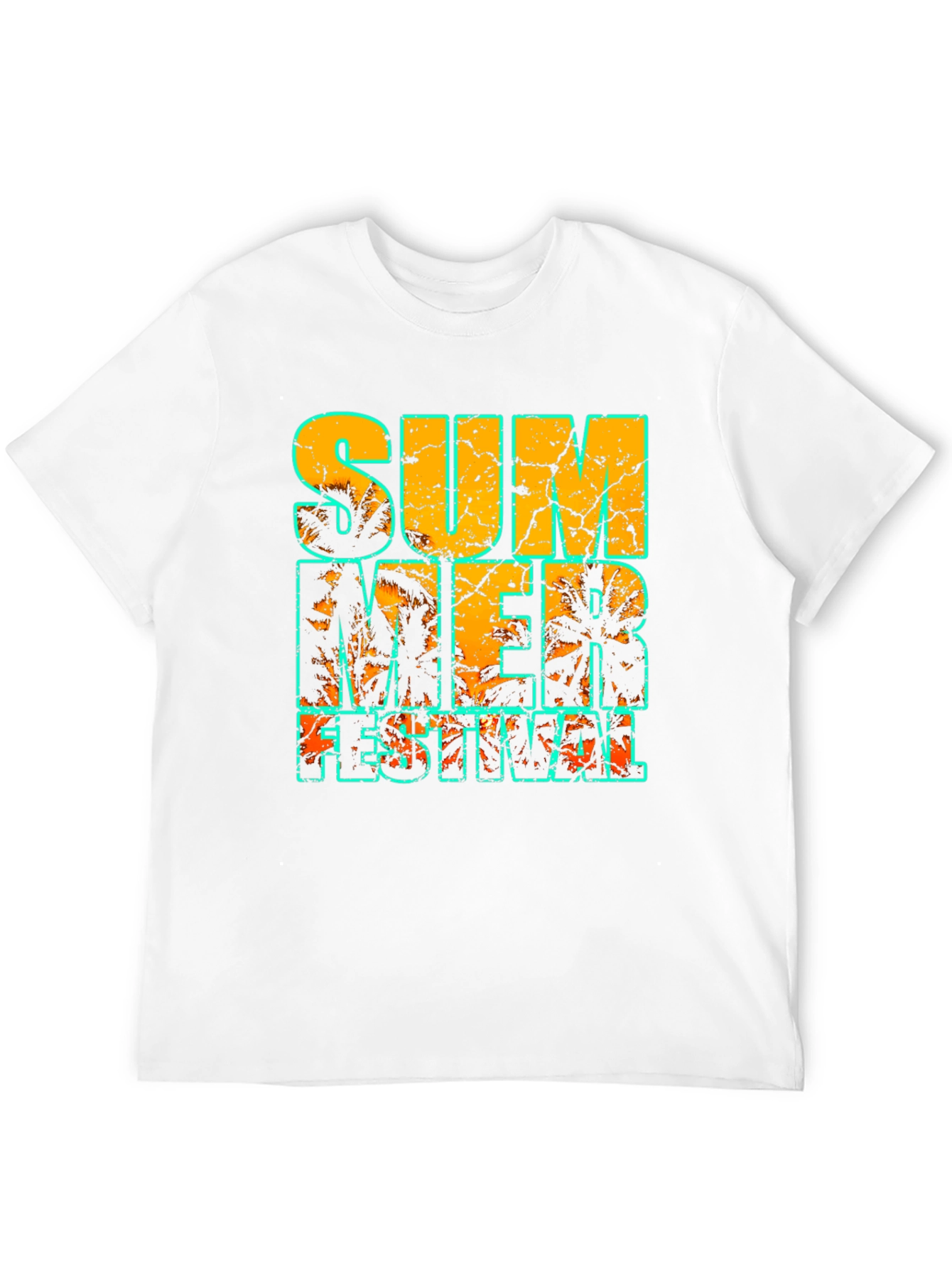 Summer Festival Graphic Print Black T-Shirt