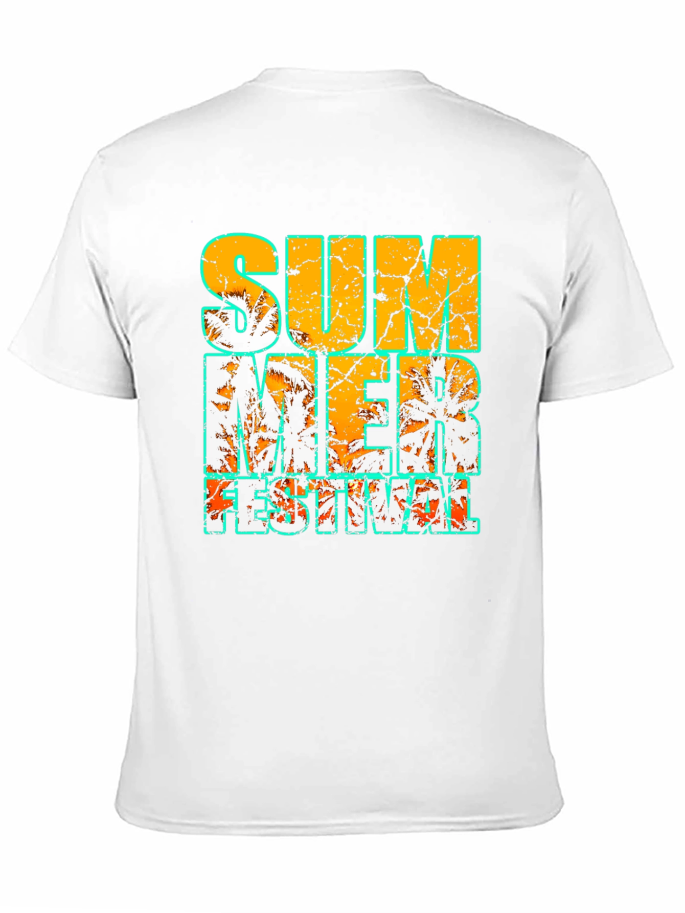 Summer Festival Graphic Print Black T-Shirt