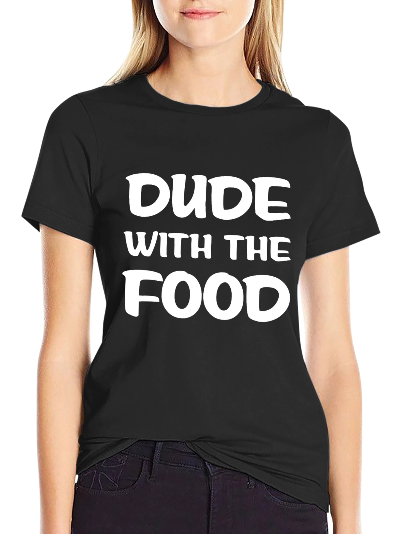 Dude With The Food Graphic Tee - Black