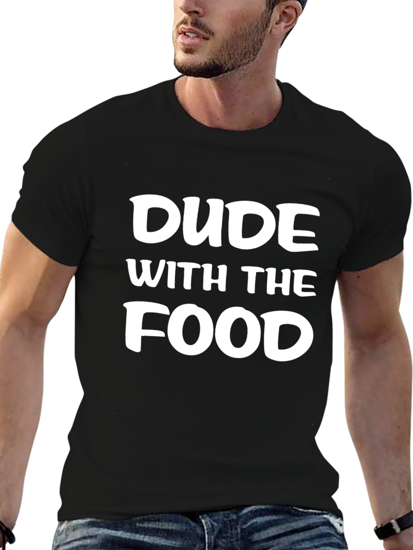 Dude With The Food Graphic Tee - Black