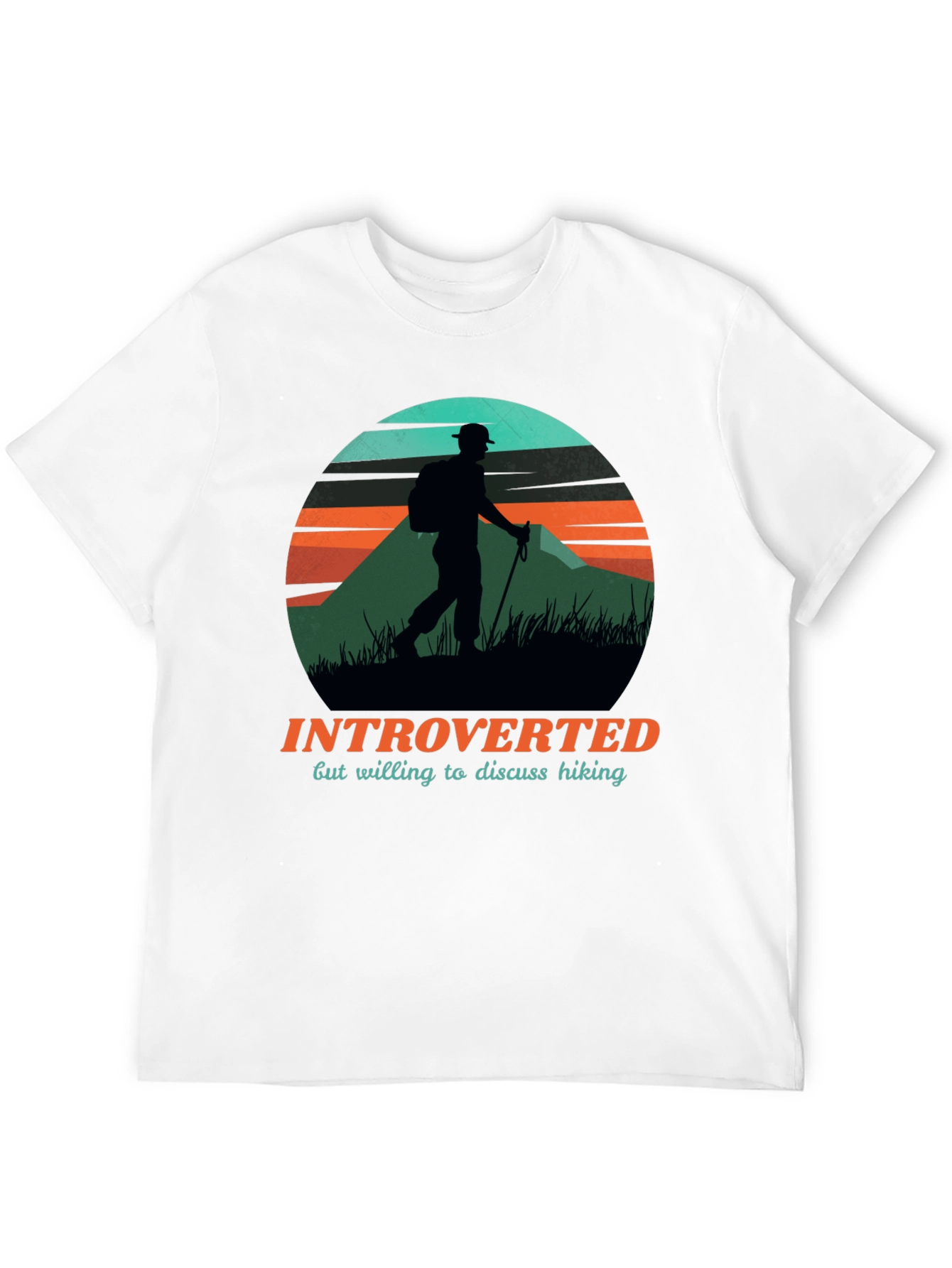 Introverted Hiker Graphic Tee - Black Unisex