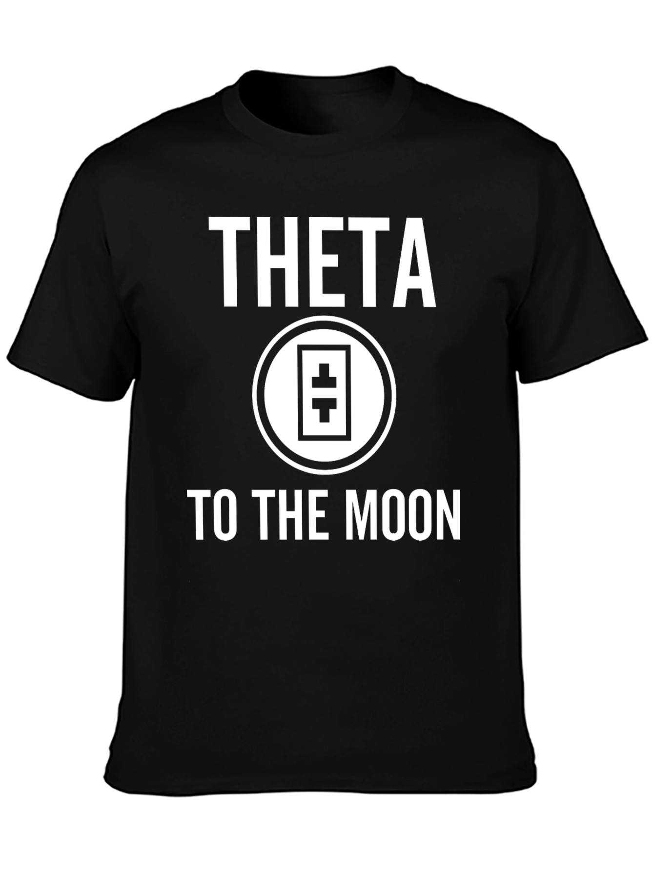 Theta To The Moon Black T-Shirt