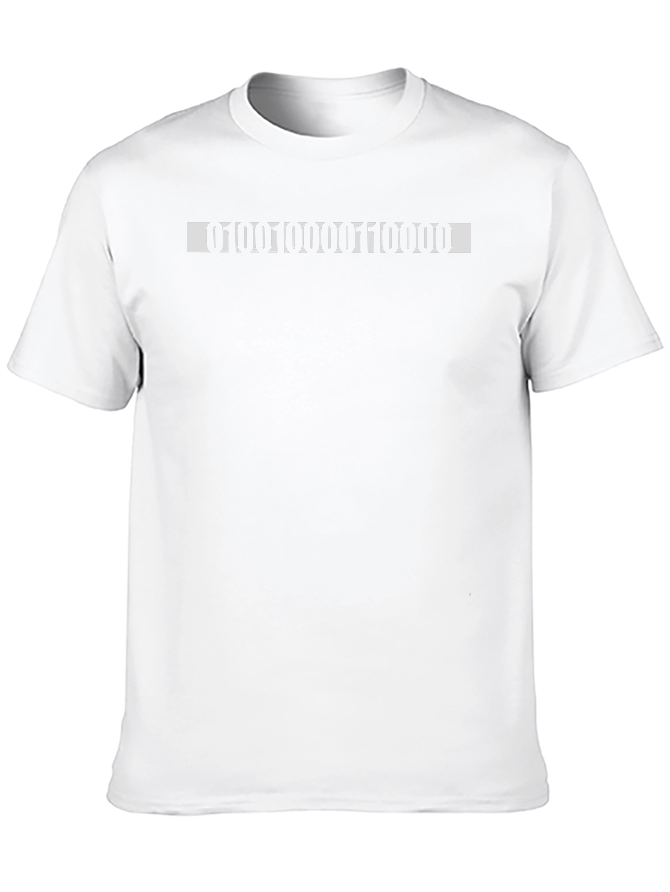 Binary Code Graphic Tee - Black Cotton Casual T-Shirt