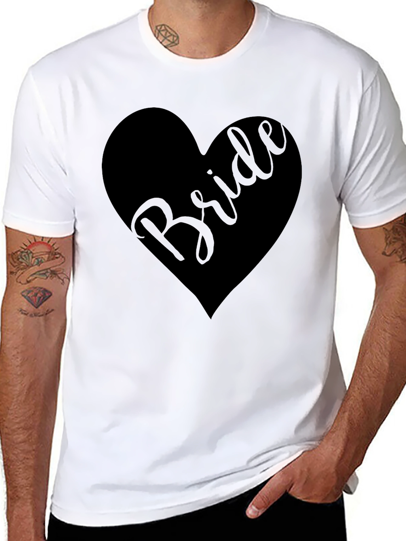 Bride Heart Graphic Tee - Wedding Party Shirt