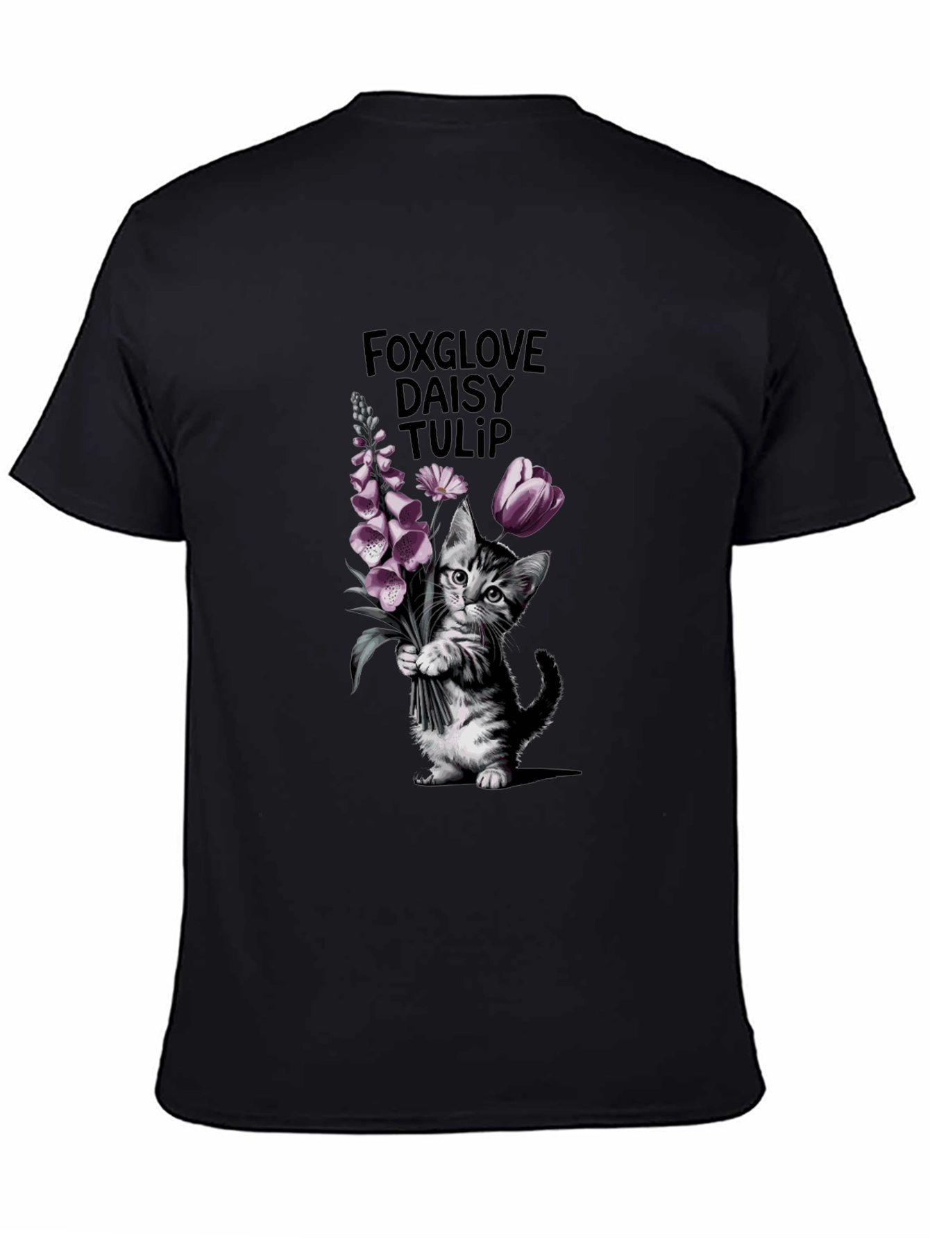 Cute Kitten Floral T-Shirt