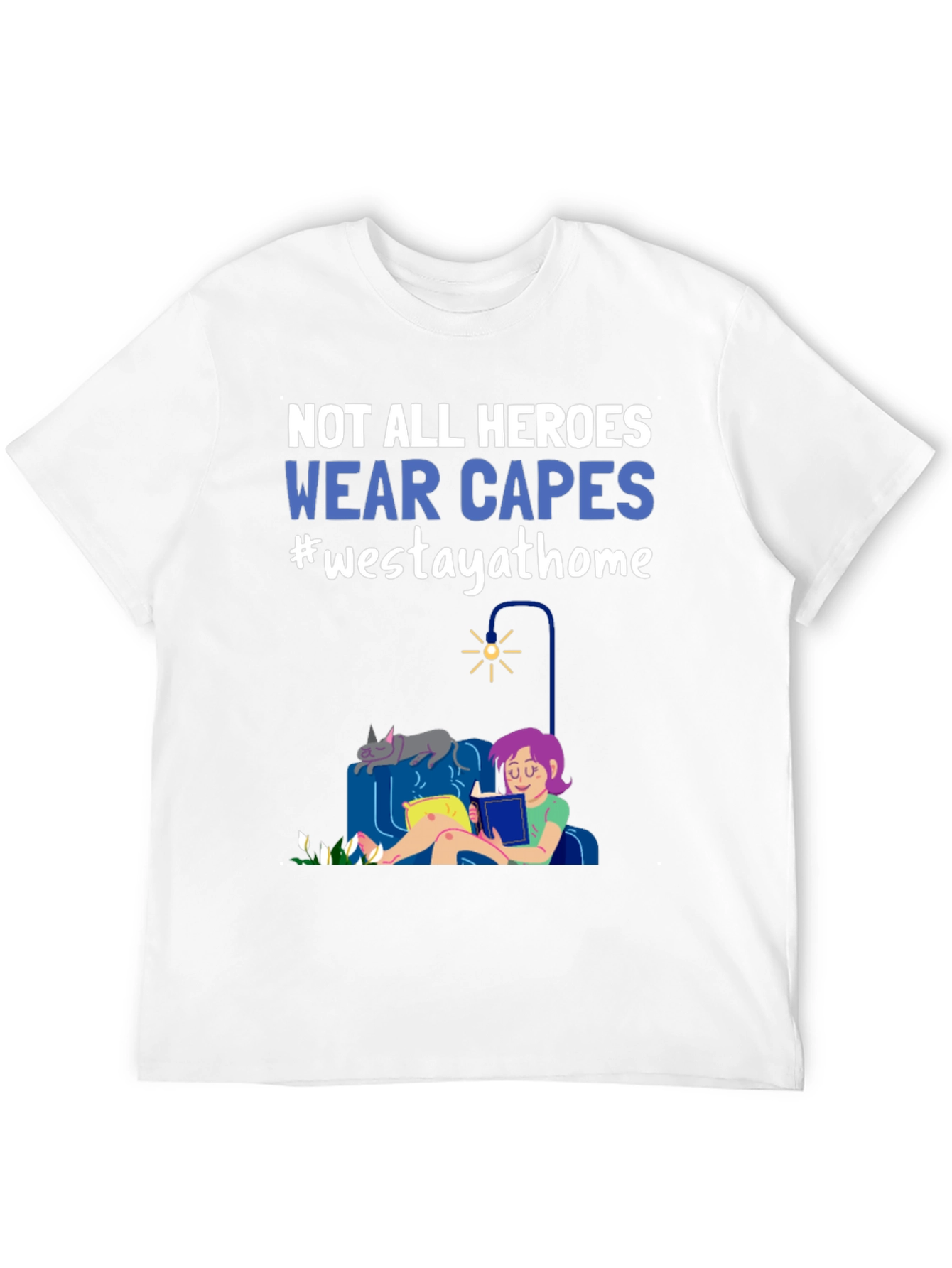 Heroes Wear Capes Graphic Tee - Stay at Home