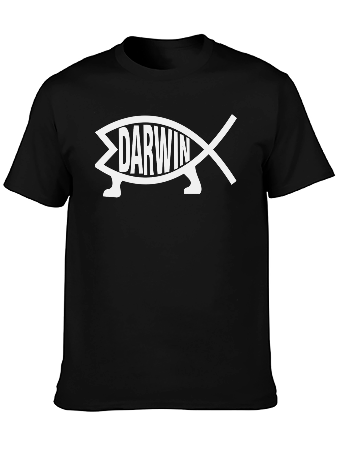 Darwin Fish Graphic Tee - Evolution Humor T-Shirt
