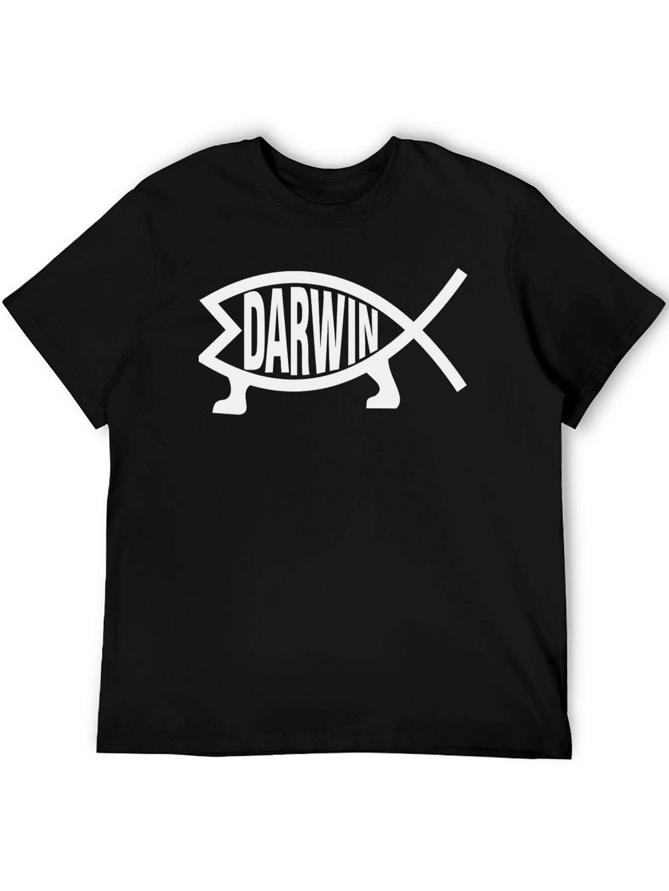 Darwin Fish Graphic Tee - Evolution Humor T-Shirt