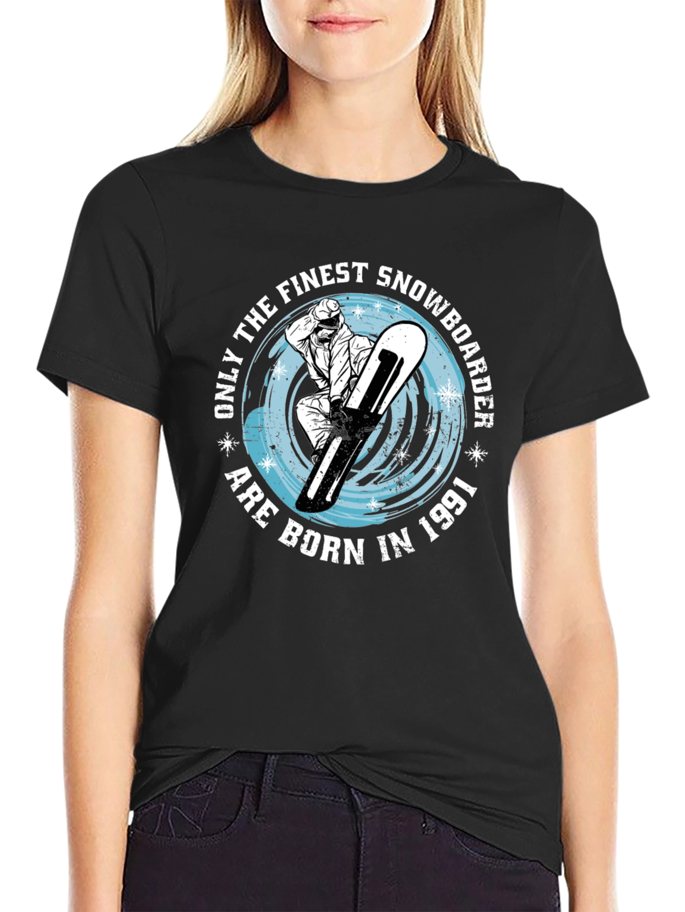 Finest Snowboarder Born in 1991 - Graphic T-Shirt