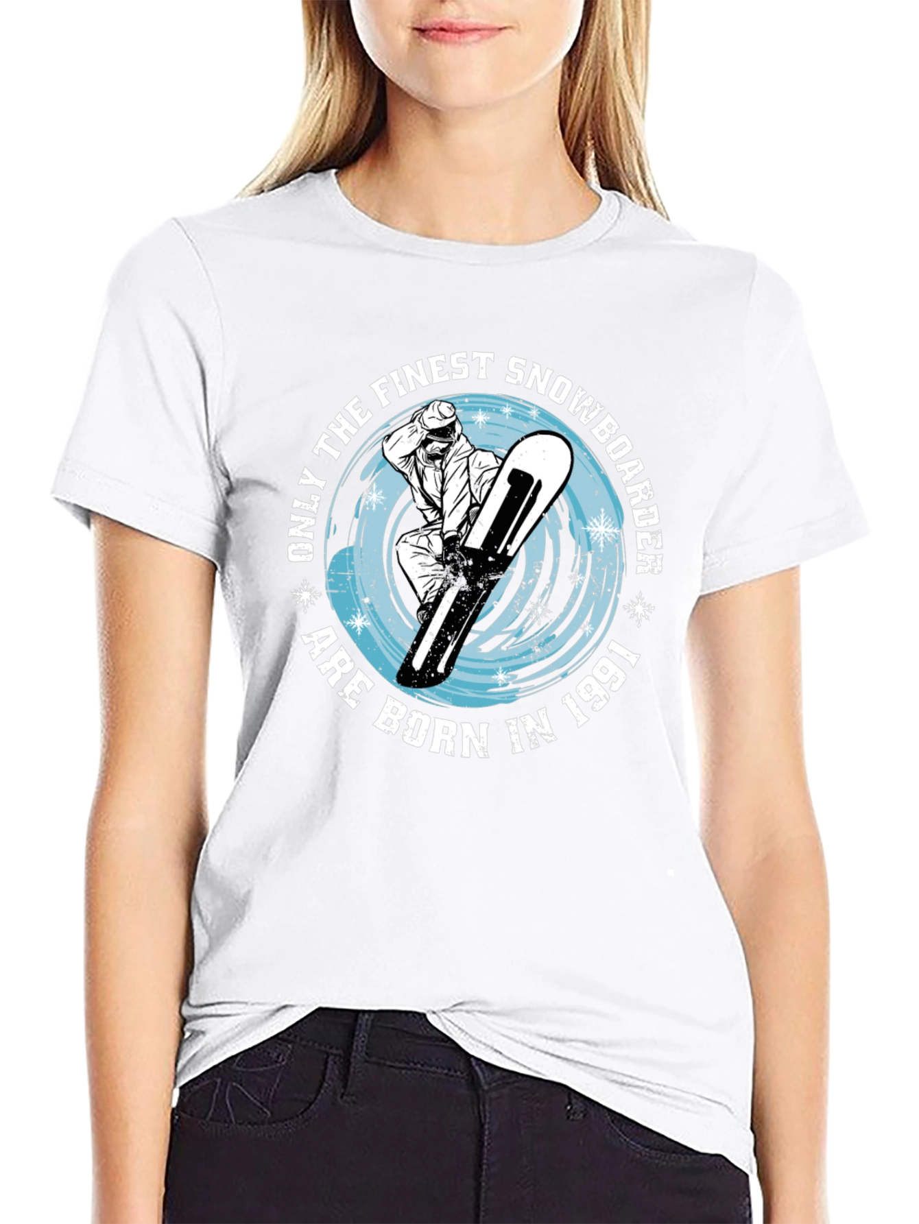Finest Snowboarder Born in 1991 - Graphic T-Shirt