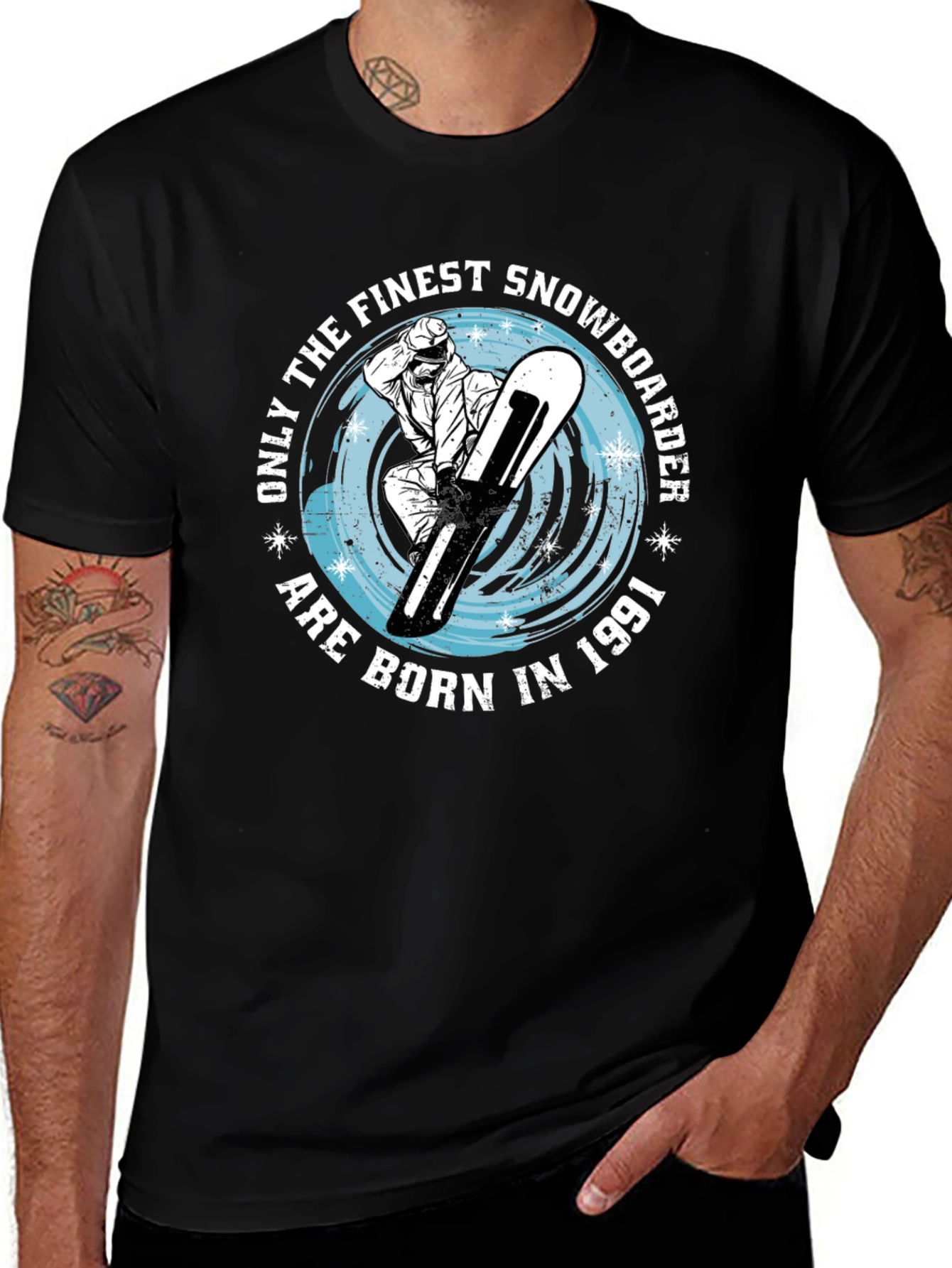 Finest Snowboarder Born in 1991 - Graphic T-Shirt