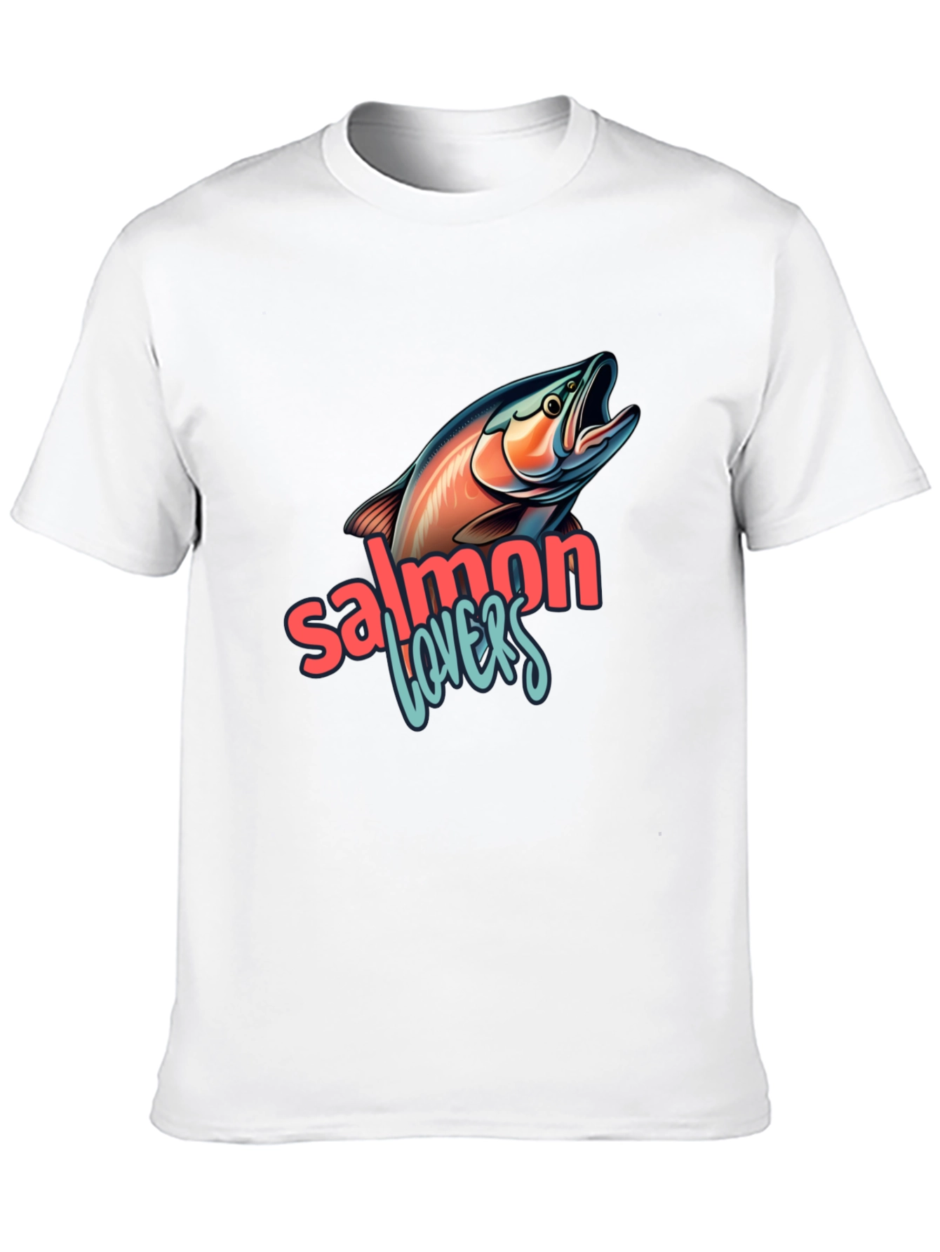 Salmon Lovers Graphic Tee - Black