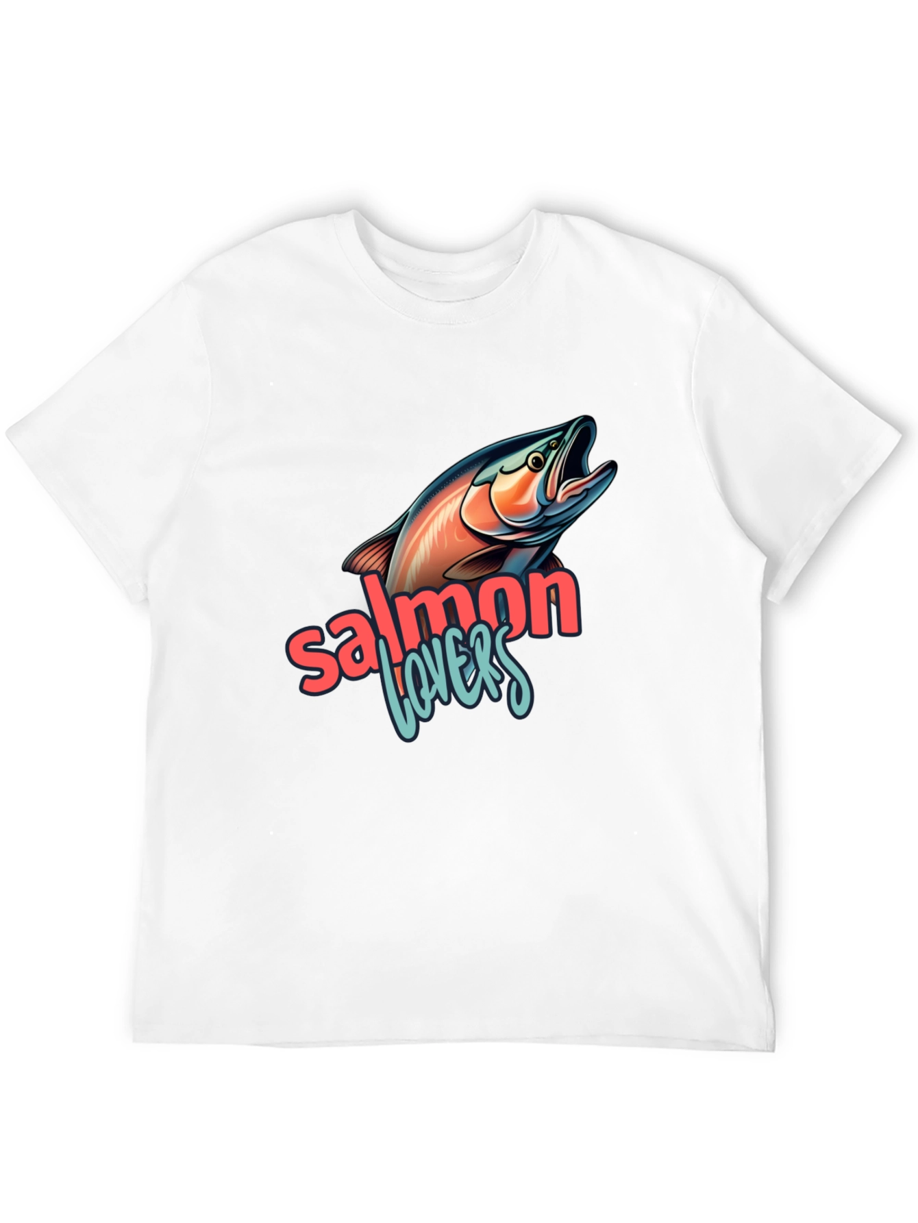 Salmon Lovers Graphic Tee - Black