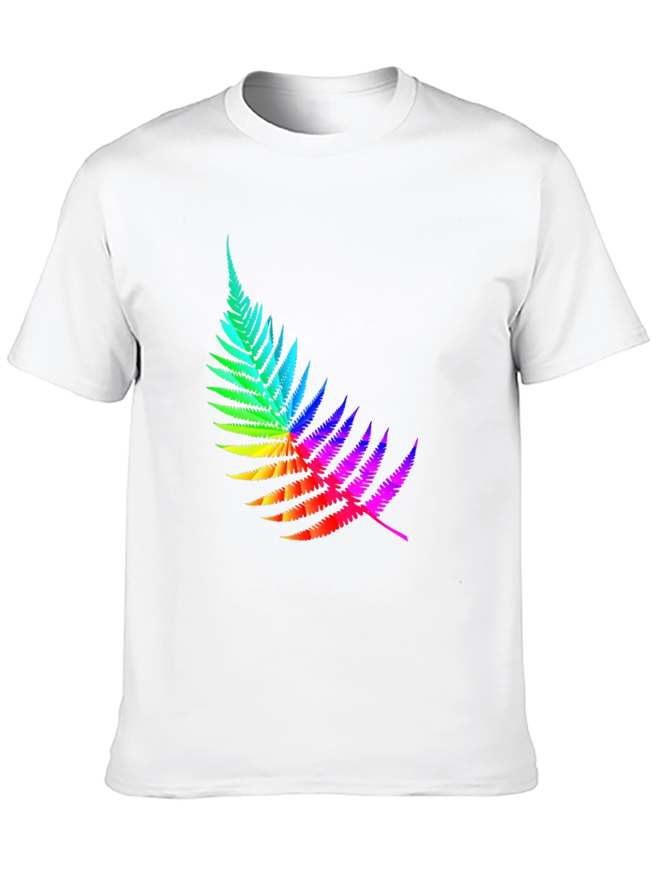 Rainbow Fern Graphic Tee - Black