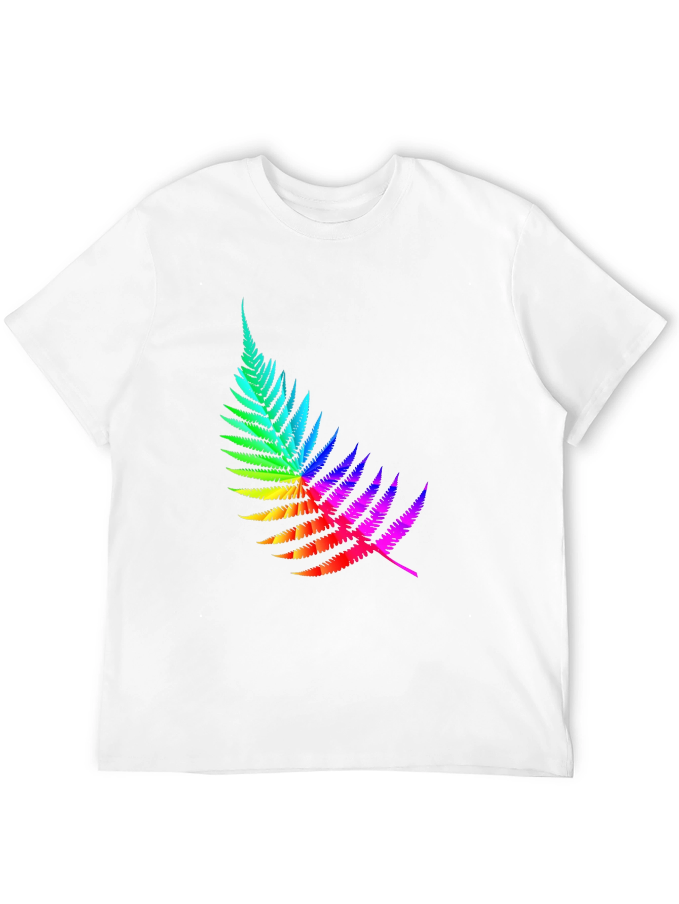 Rainbow Fern Graphic Tee - Black