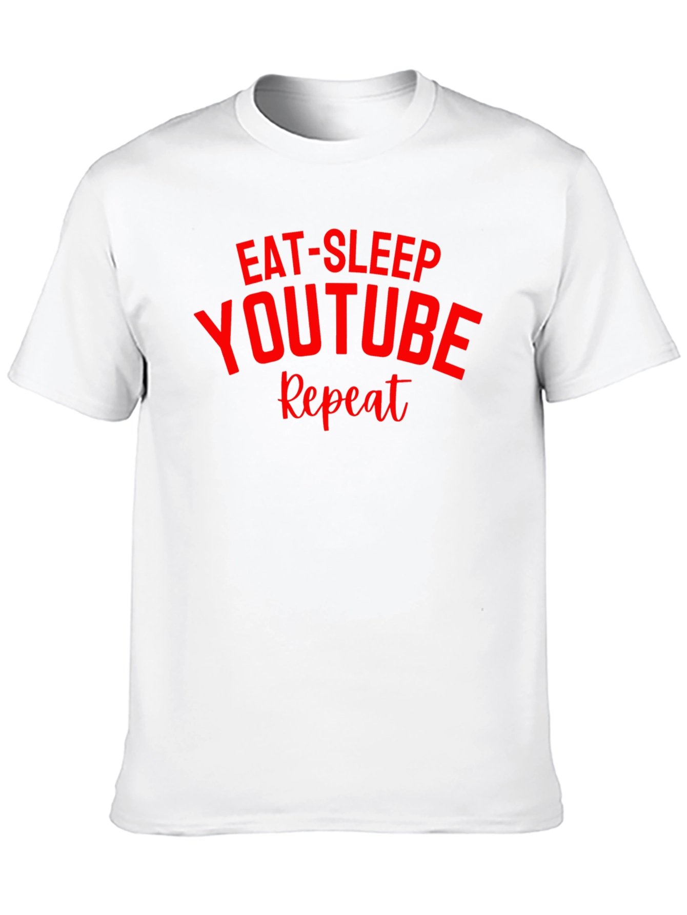 Eat Sleep YouTube Repeat Black T-Shirt