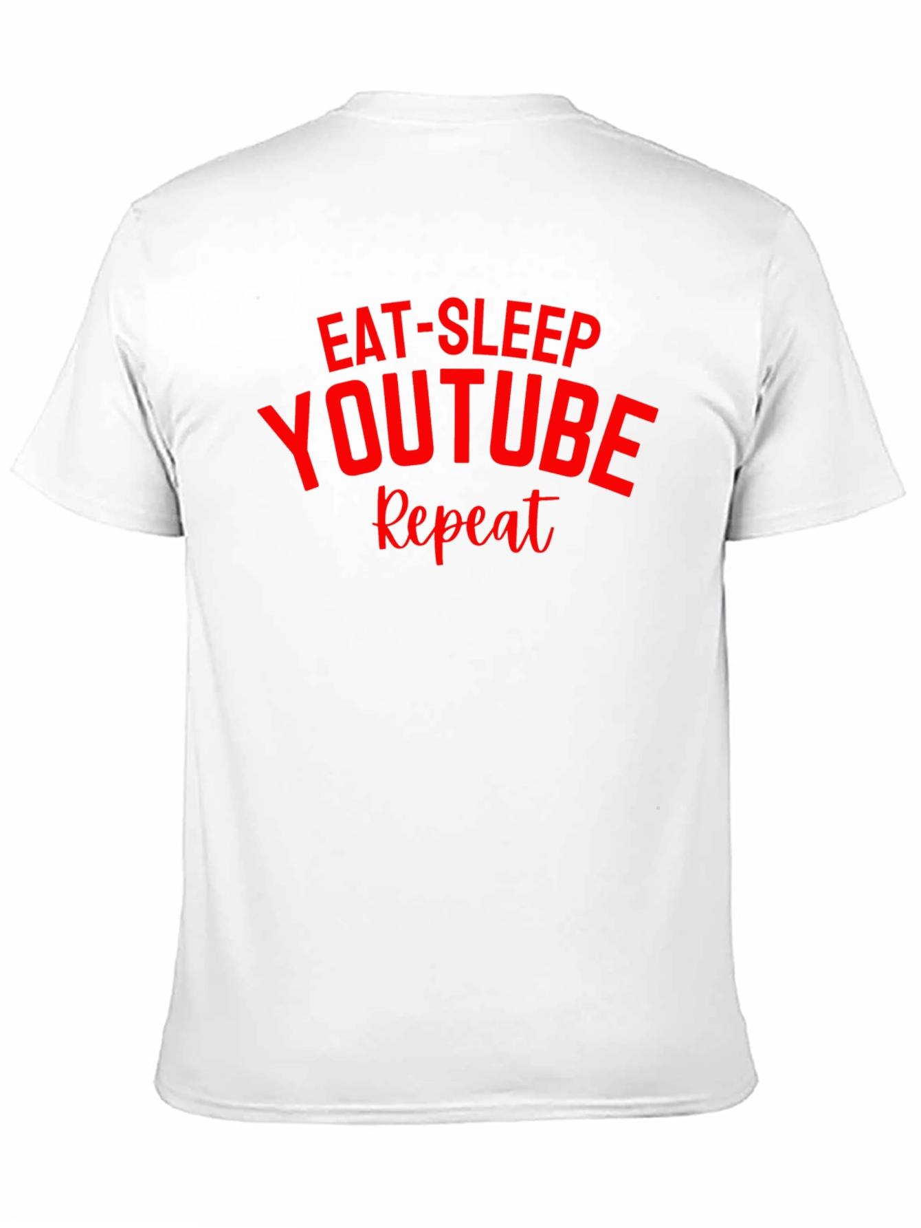 Eat Sleep YouTube Repeat Black T-Shirt