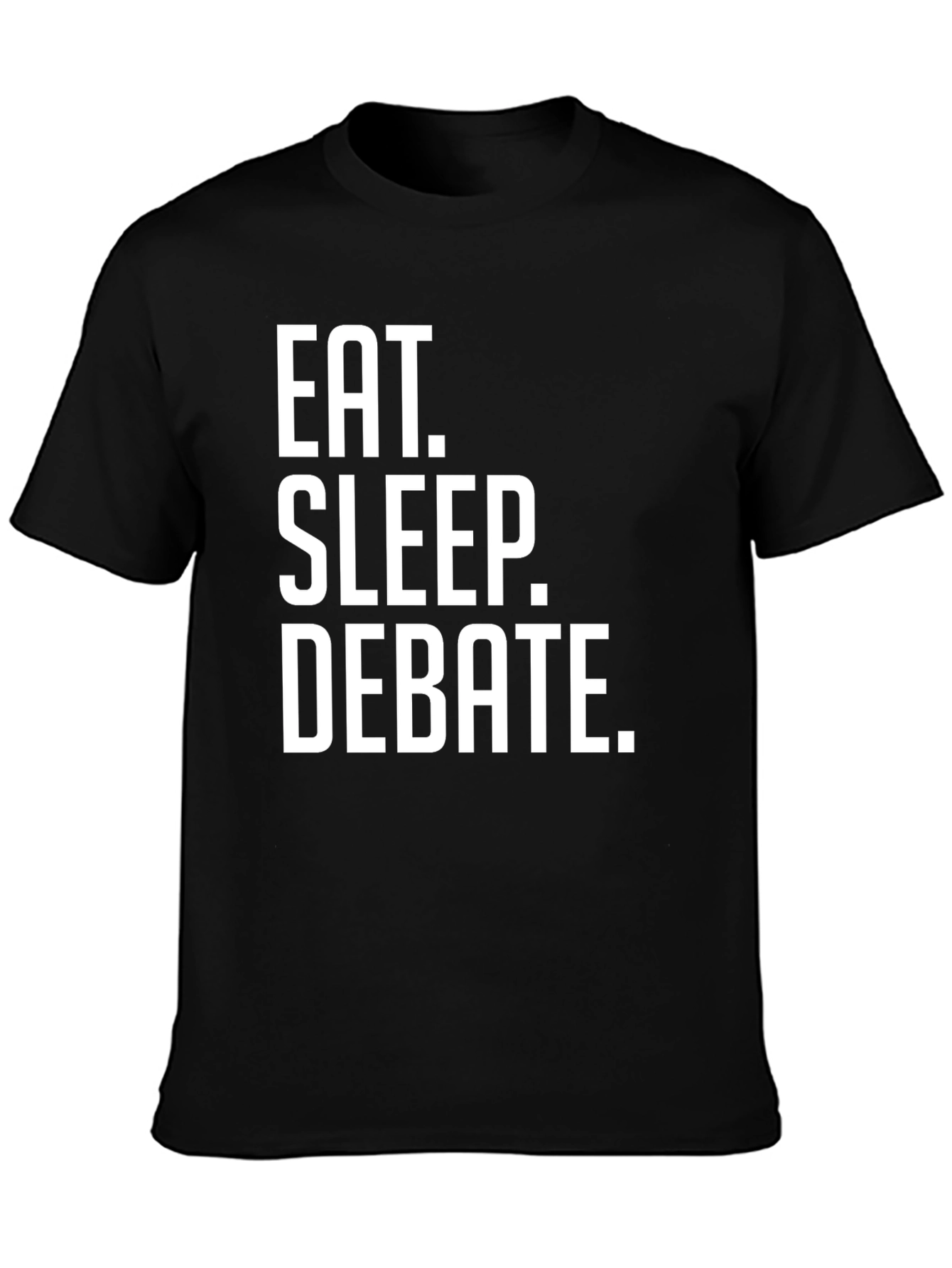 Eat. Sleep. Debate. Black Graphic T-Shirt