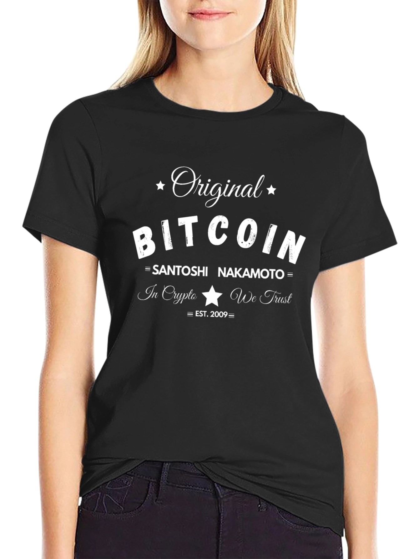 Original Bitcoin Satoshi Nakamoto Black T-Shirt