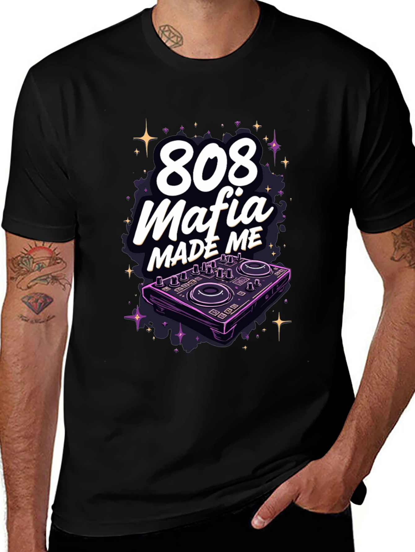 808 Mafia Made Me Black Graphic Tee