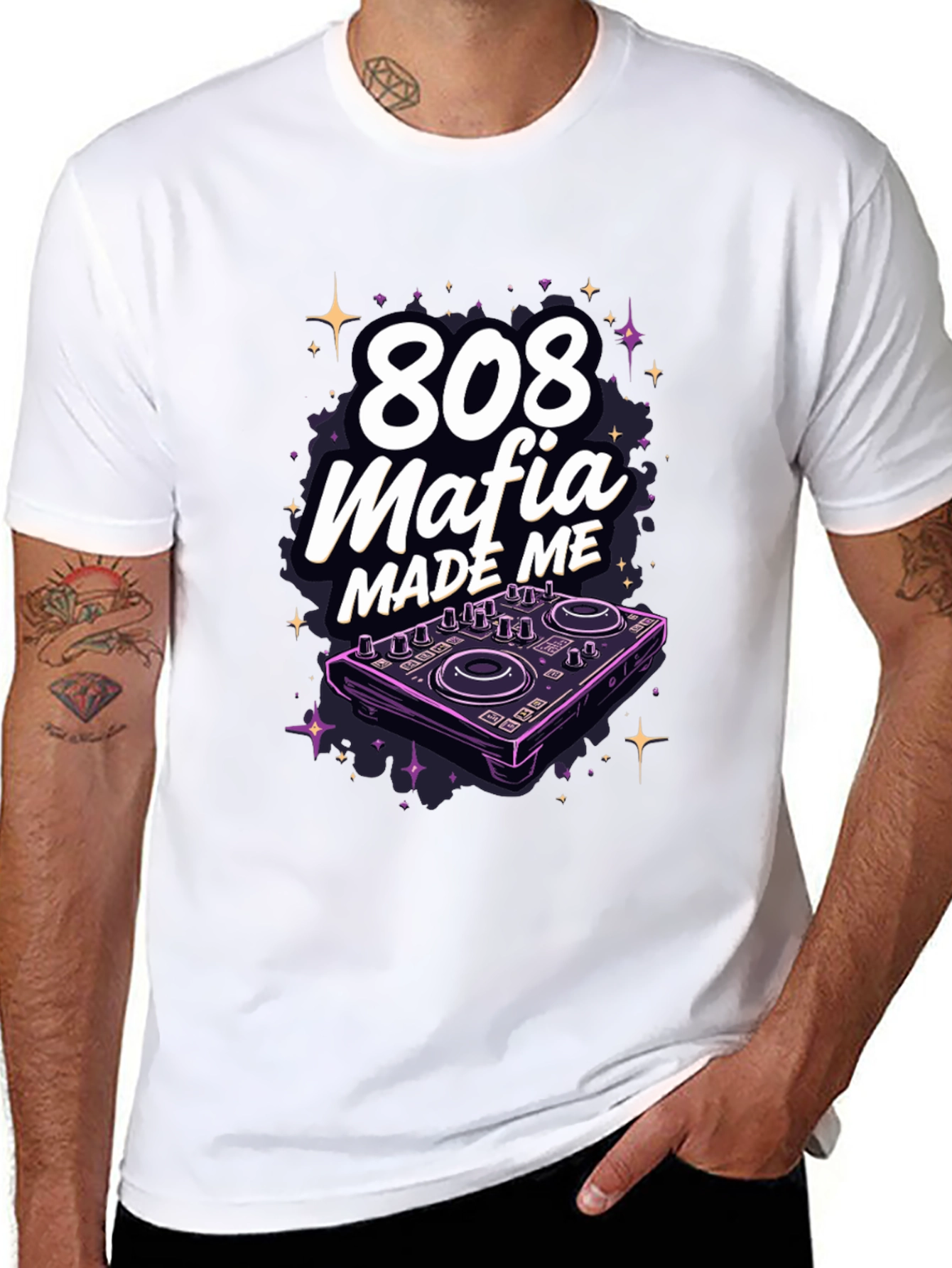 808 Mafia Made Me Black Graphic Tee