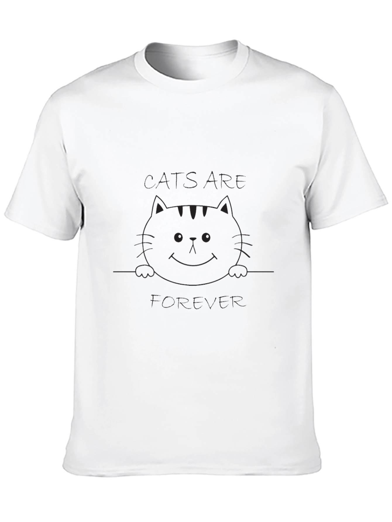 Cats Are Forever Black Graphic Tee