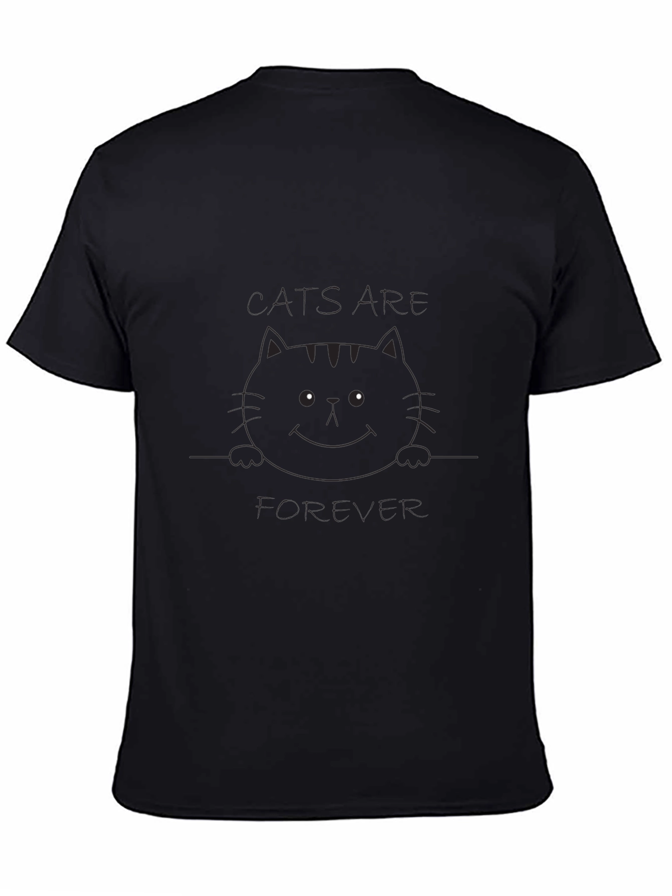 Cats Are Forever Black Graphic Tee