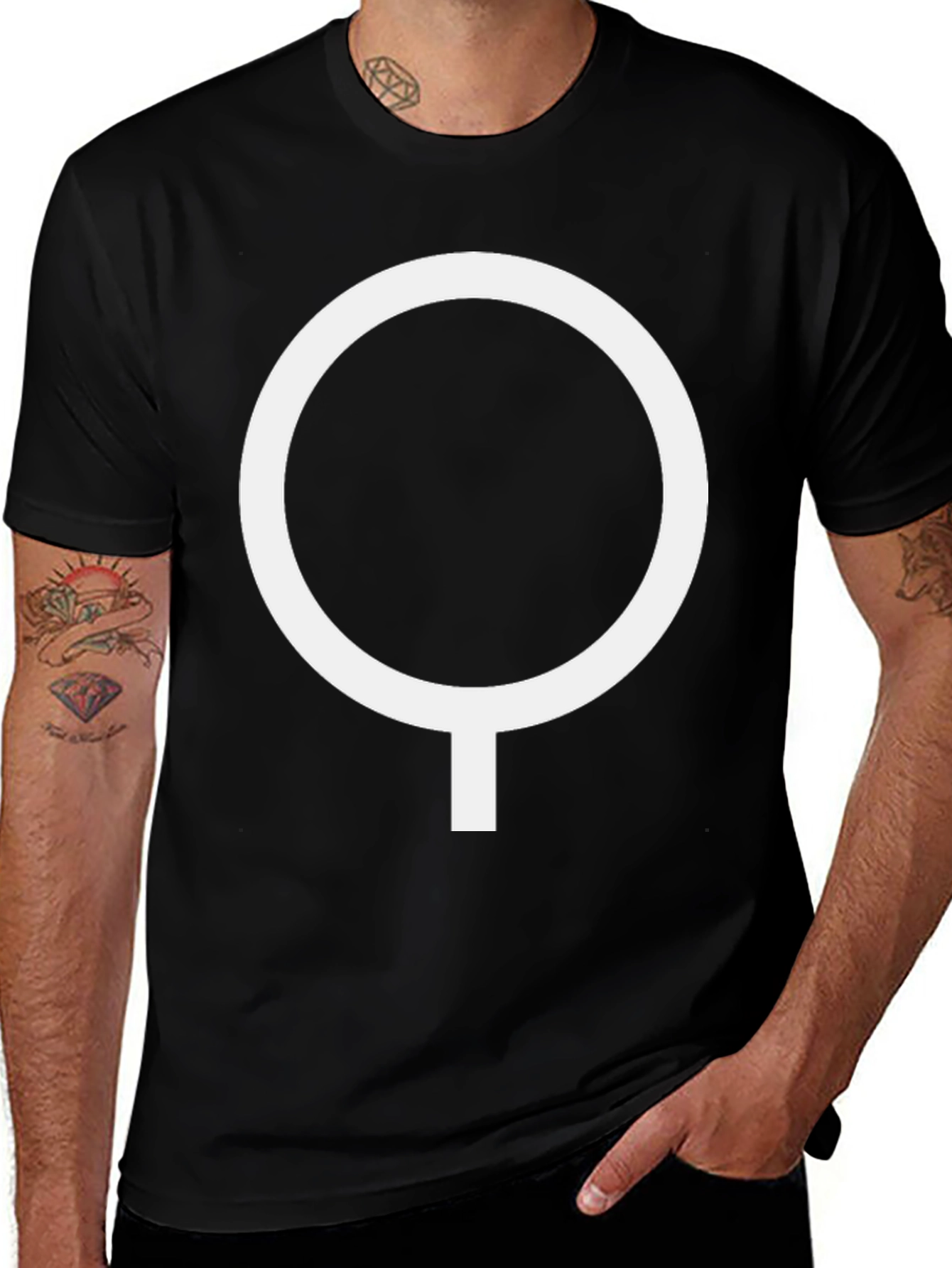 Circle Pendulum Graphic Tee - Classic Black