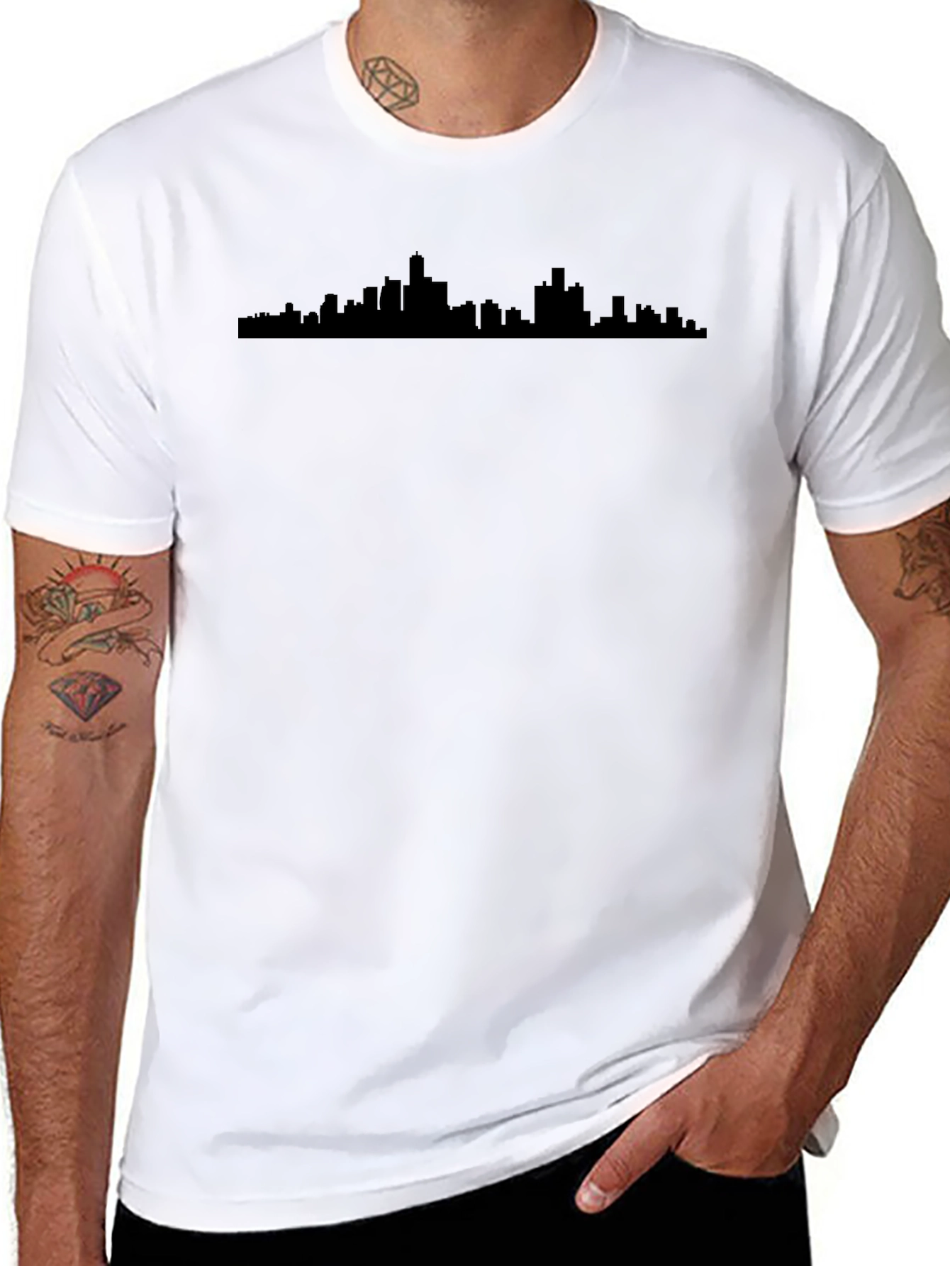 Cityscape Silhouette T-Shirt - Modern Urban Style