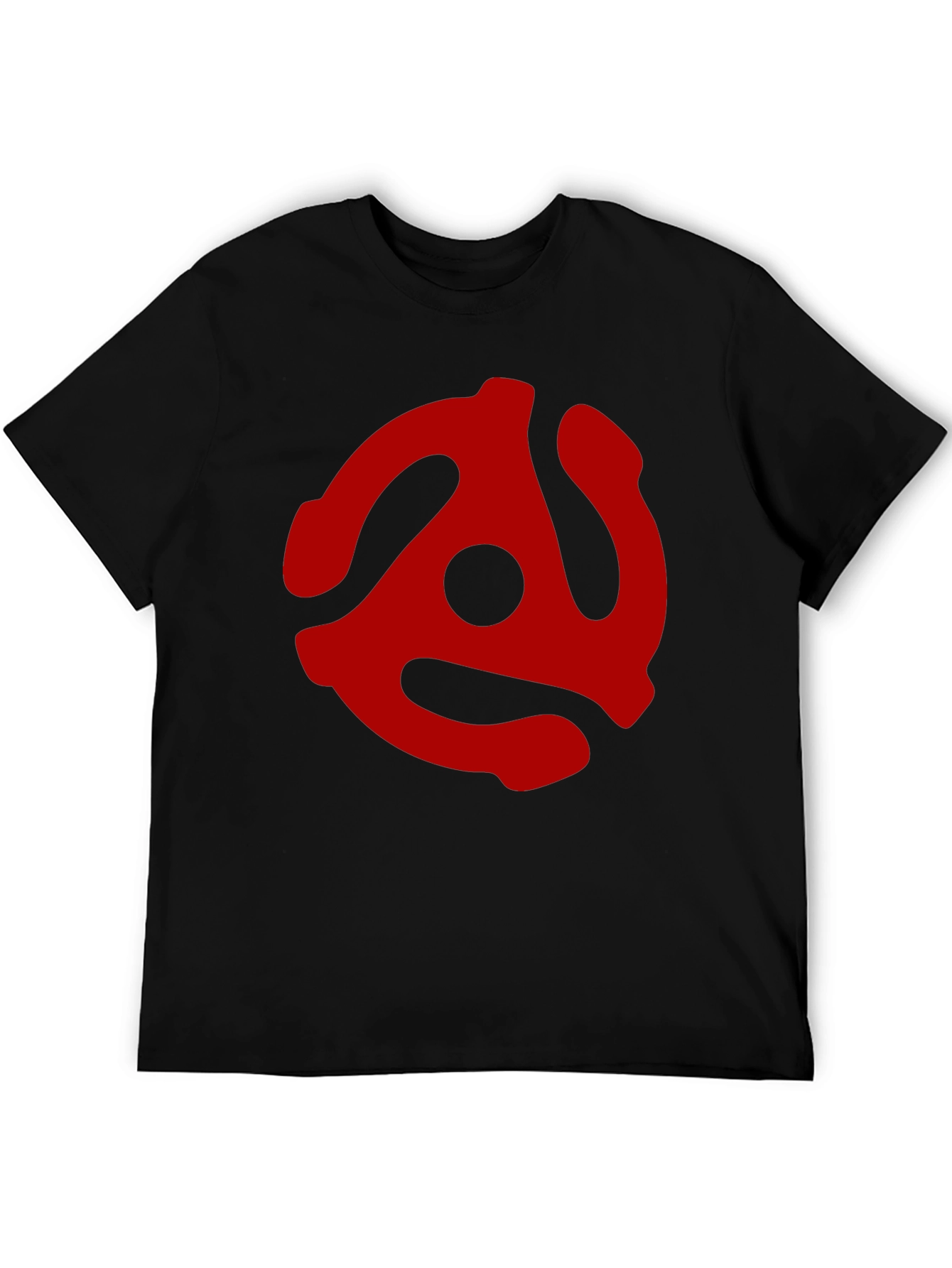 Red 45 RPM Adapter Graphic Tee - Black